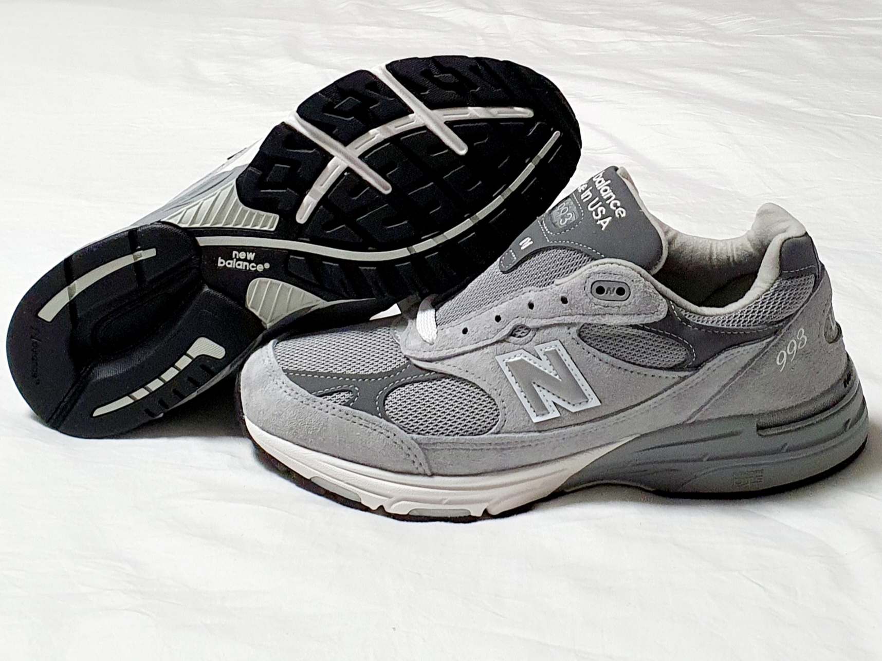 New Balance 993 Made in USA Grey - D Standard 착용 스타일 - 1