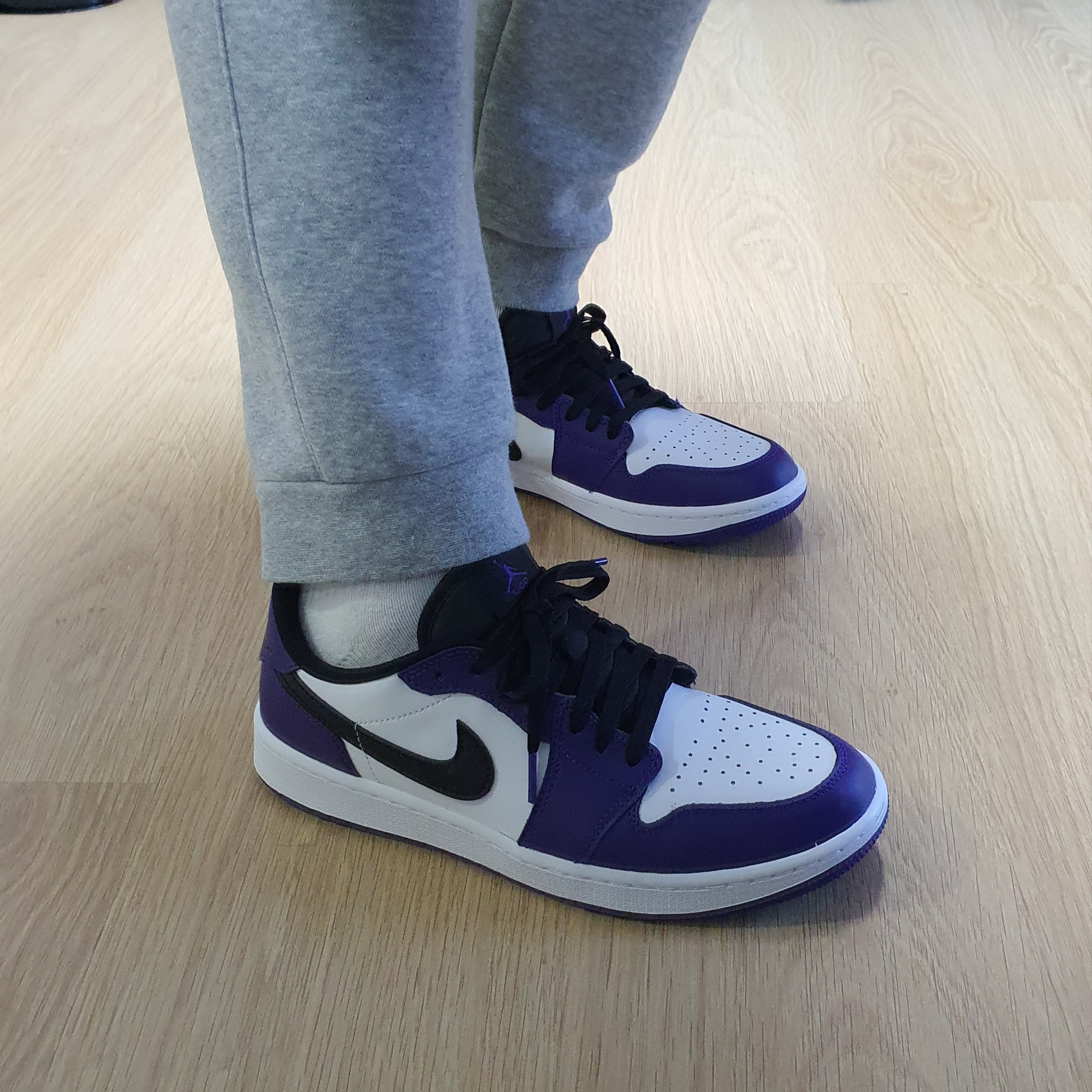 Jordan 1 Low Golf Court Purple, Jordan 1 Low Golf Starfish 착용 스타일 - 4