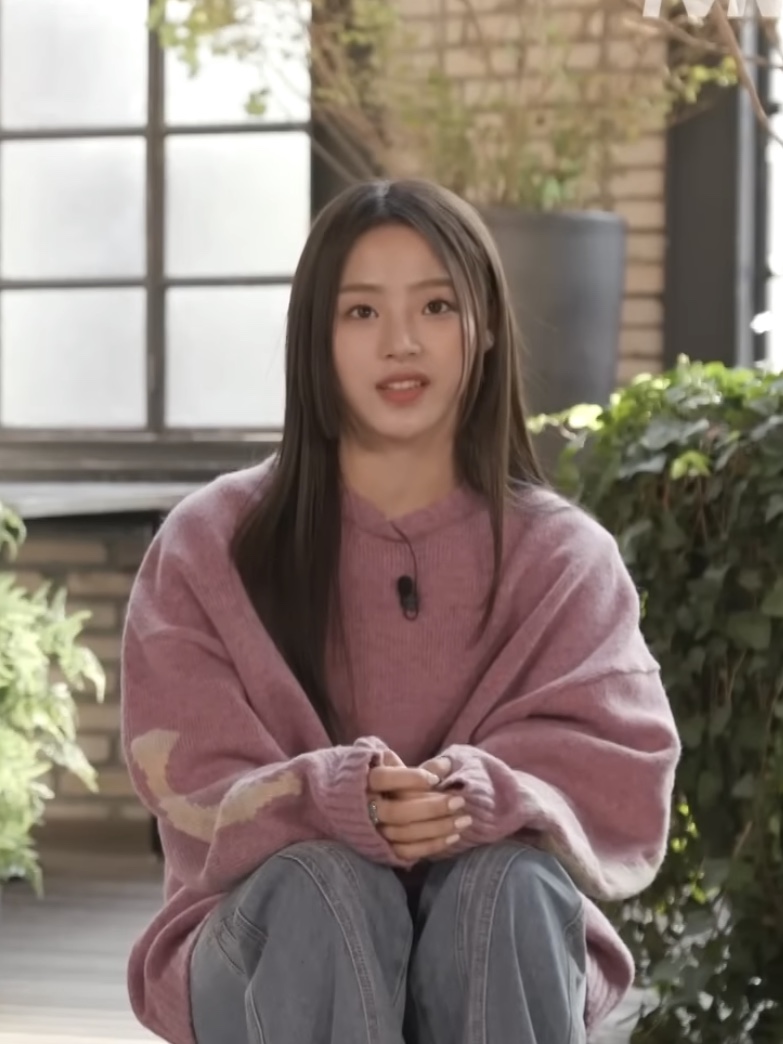 Kapital 5G Wool Bone Crewneck Sweater Light Purple 착용 스타일 - 1