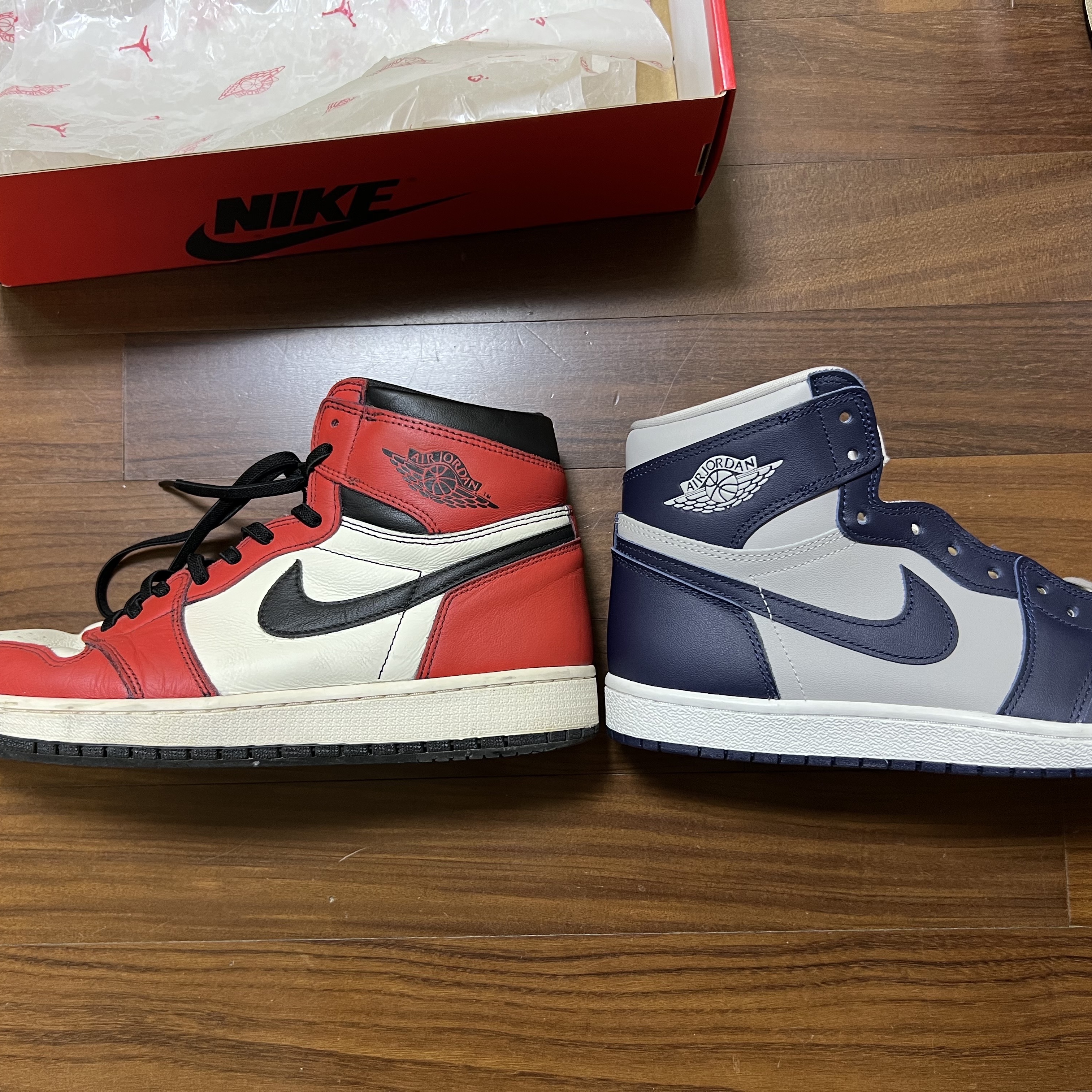 Jordan 1 High 85 College Navy, Jordan 1 Retro High OG Defiant SB LA to Chicago 착용 스타일 - 3