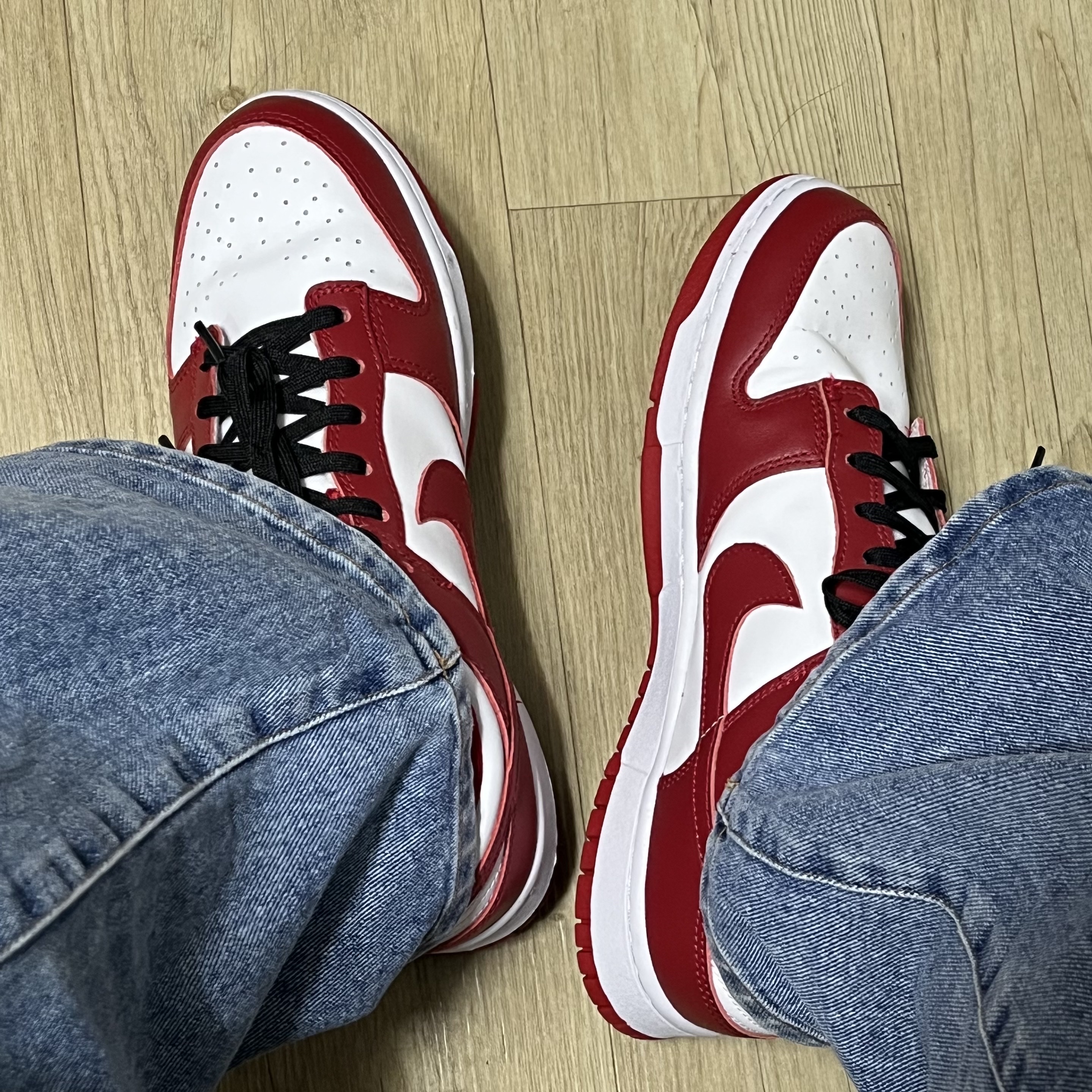 Nike Dunk Low Retro Gym Red 착용 스타일 - 3