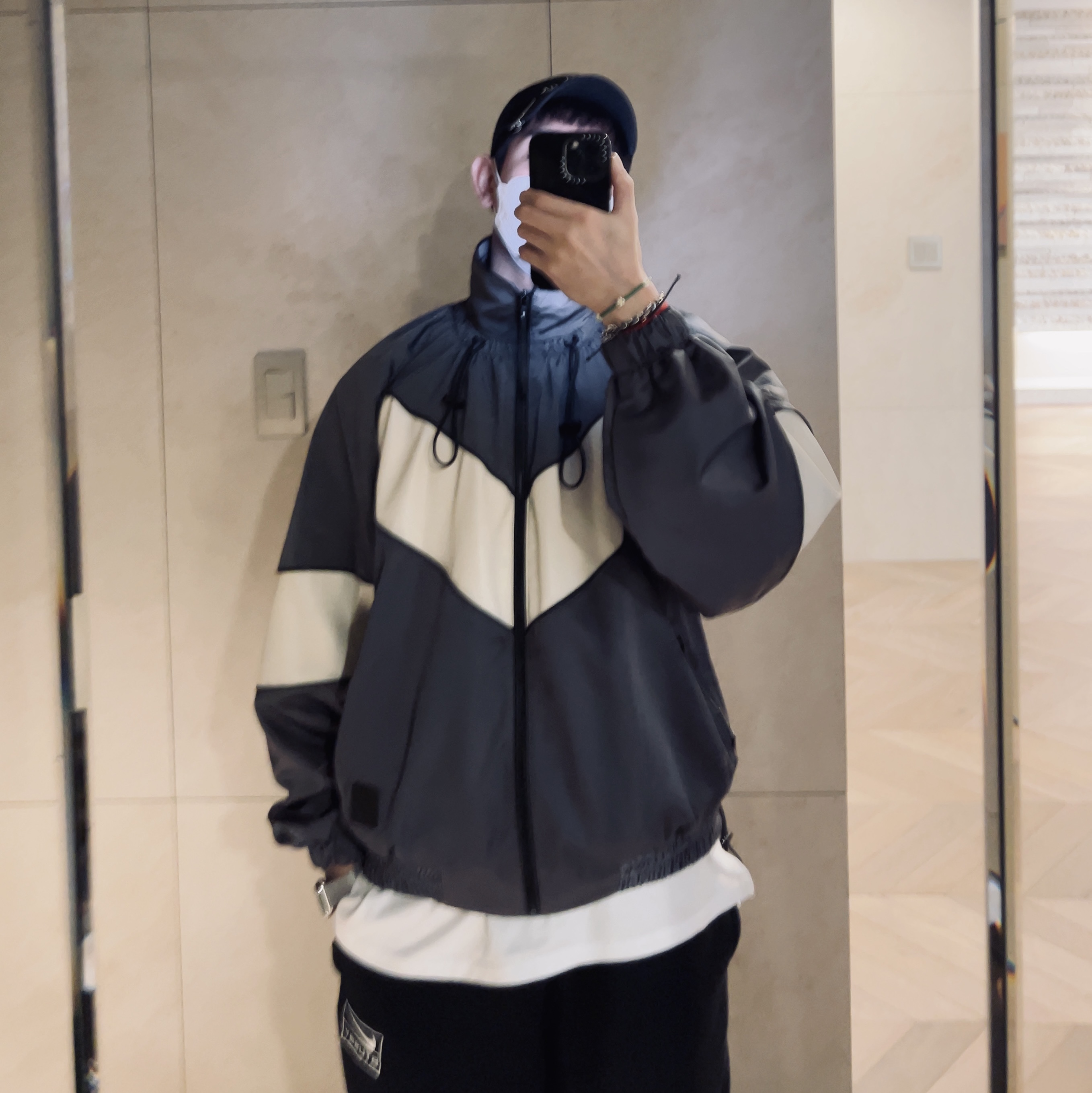Ader Error Mem Jumper Grey, Nike x Stussy NRG RA Washed Fleece Pants Black (DN4030-010) 착용 스타일 - 1