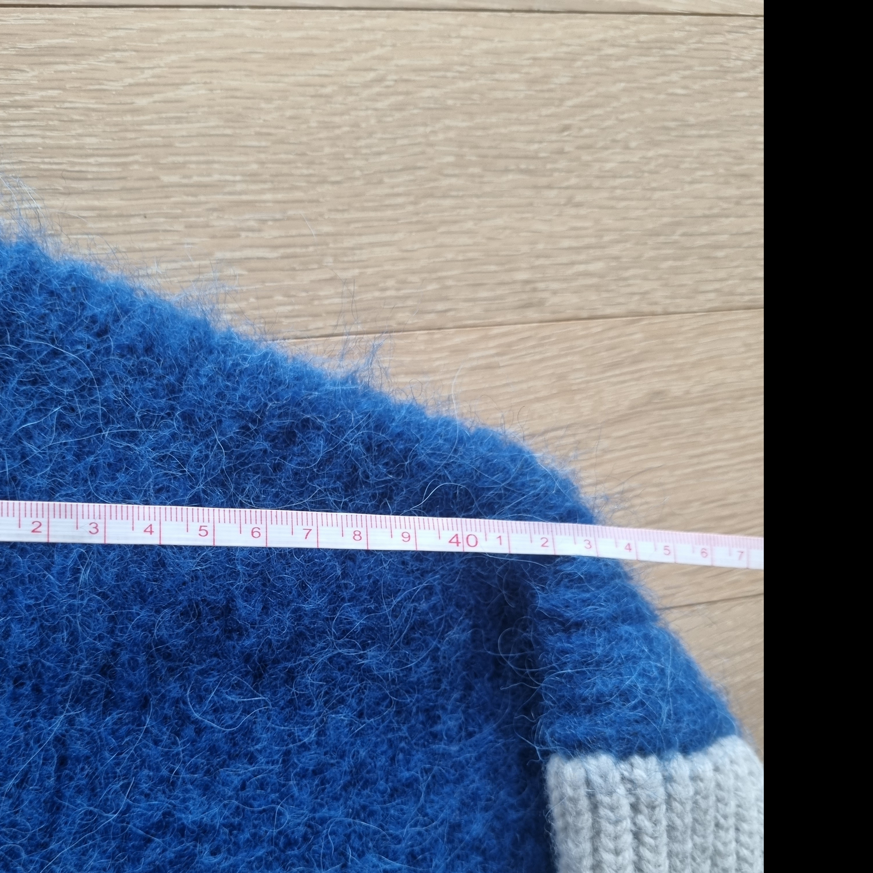 Zara x Ader Error Patchwork Oversize Knit Sweater Multicolor 착용 스타일 - 2
