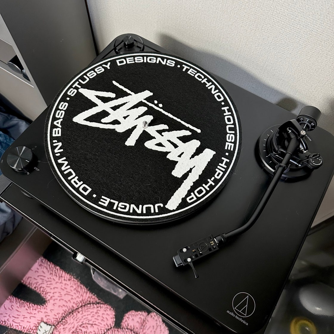 その他 STUSSY 12 POST MODERN SLIPMATS BLACK 1000% authentic rare PAIR of Stussy genuine 12” vinyl record