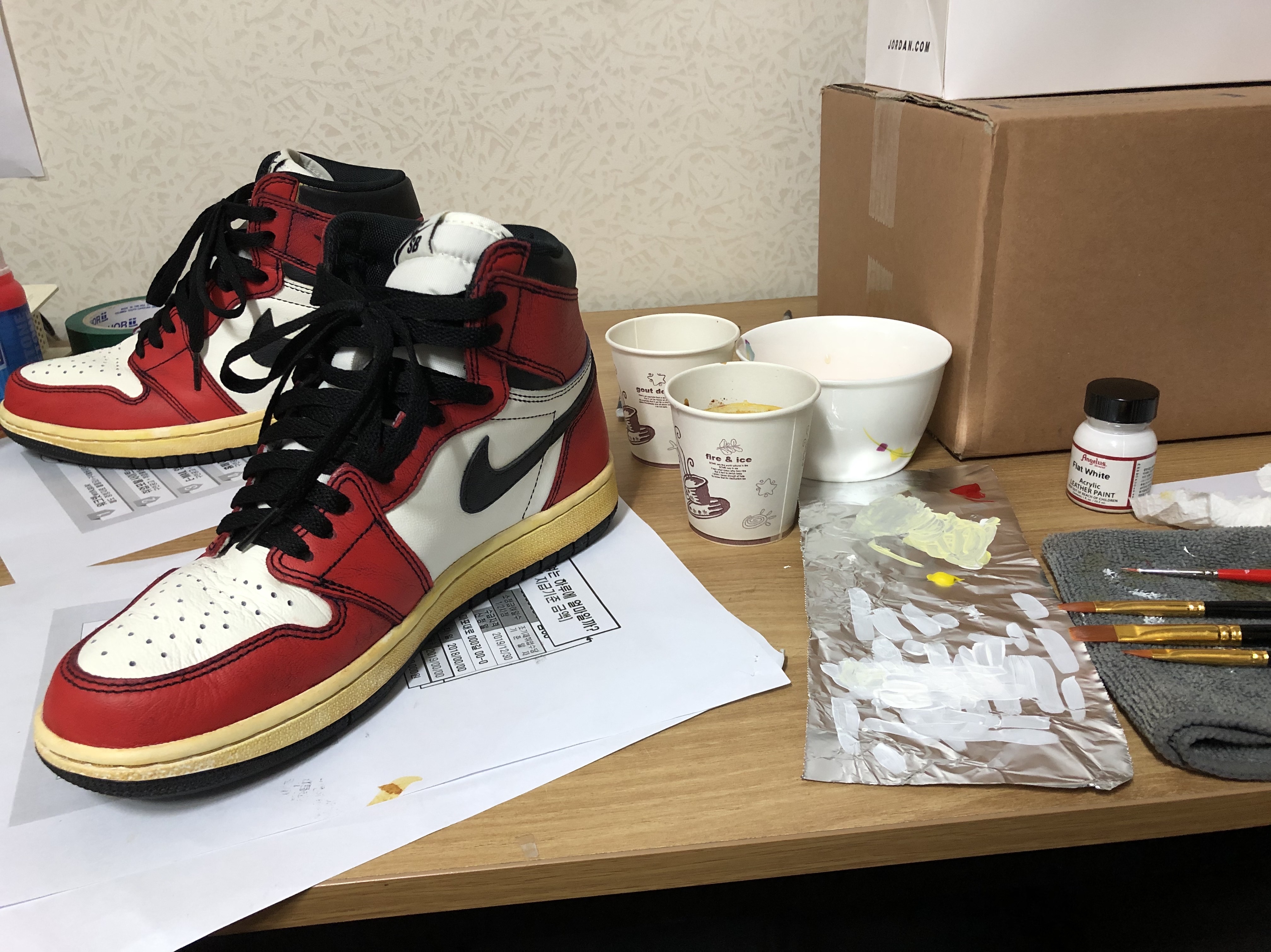 Jordan 1 Retro High OG Chicago 2022, Jordan 1 Retro High OG Defiant SB LA to Chicago 착용 스타일 - 4