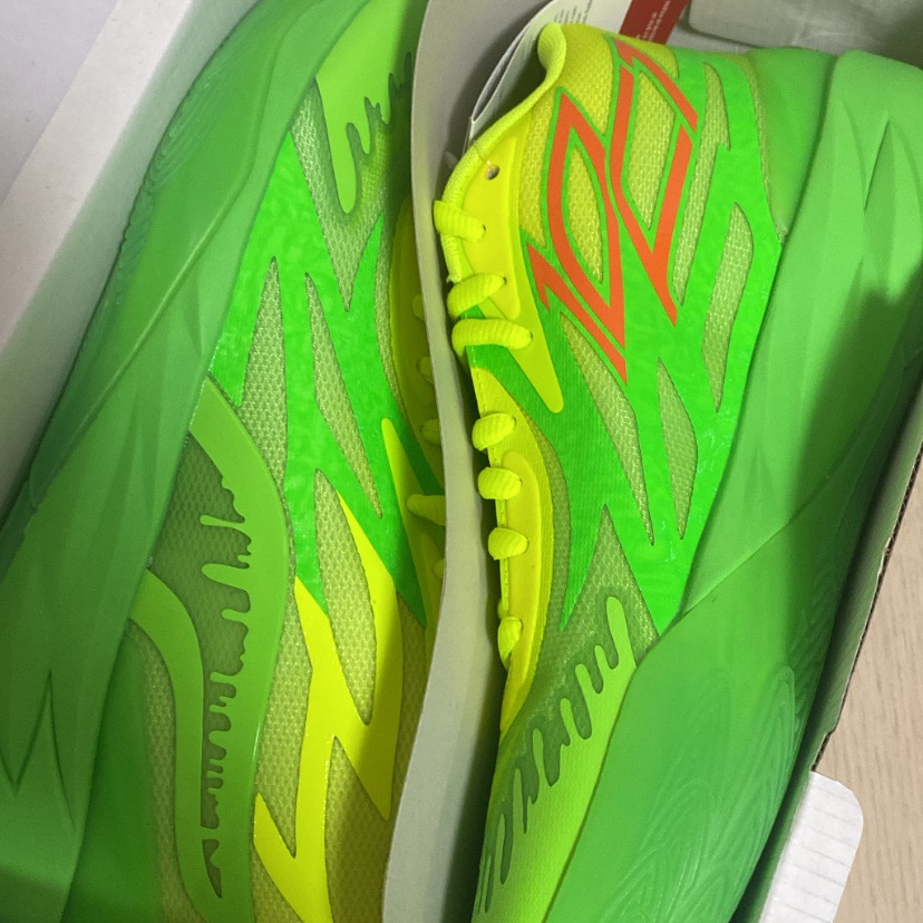 Puma MB.02 Lamelo Ball Fluro Green Lime Squeeze 착용 스타일 - 1