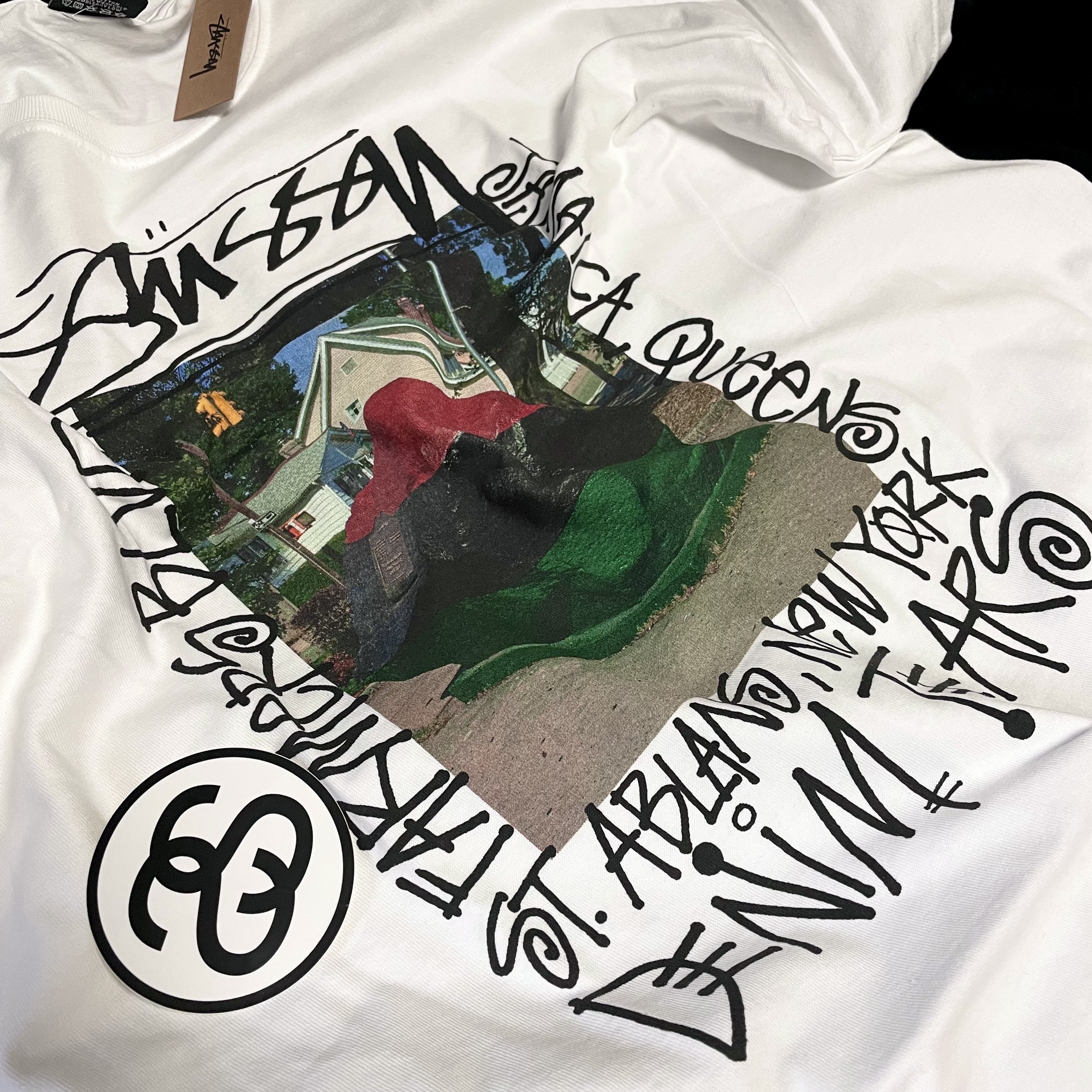 Stussy x Denim Tears Farmers Blvd. T-Shirt White 착용 스타일
