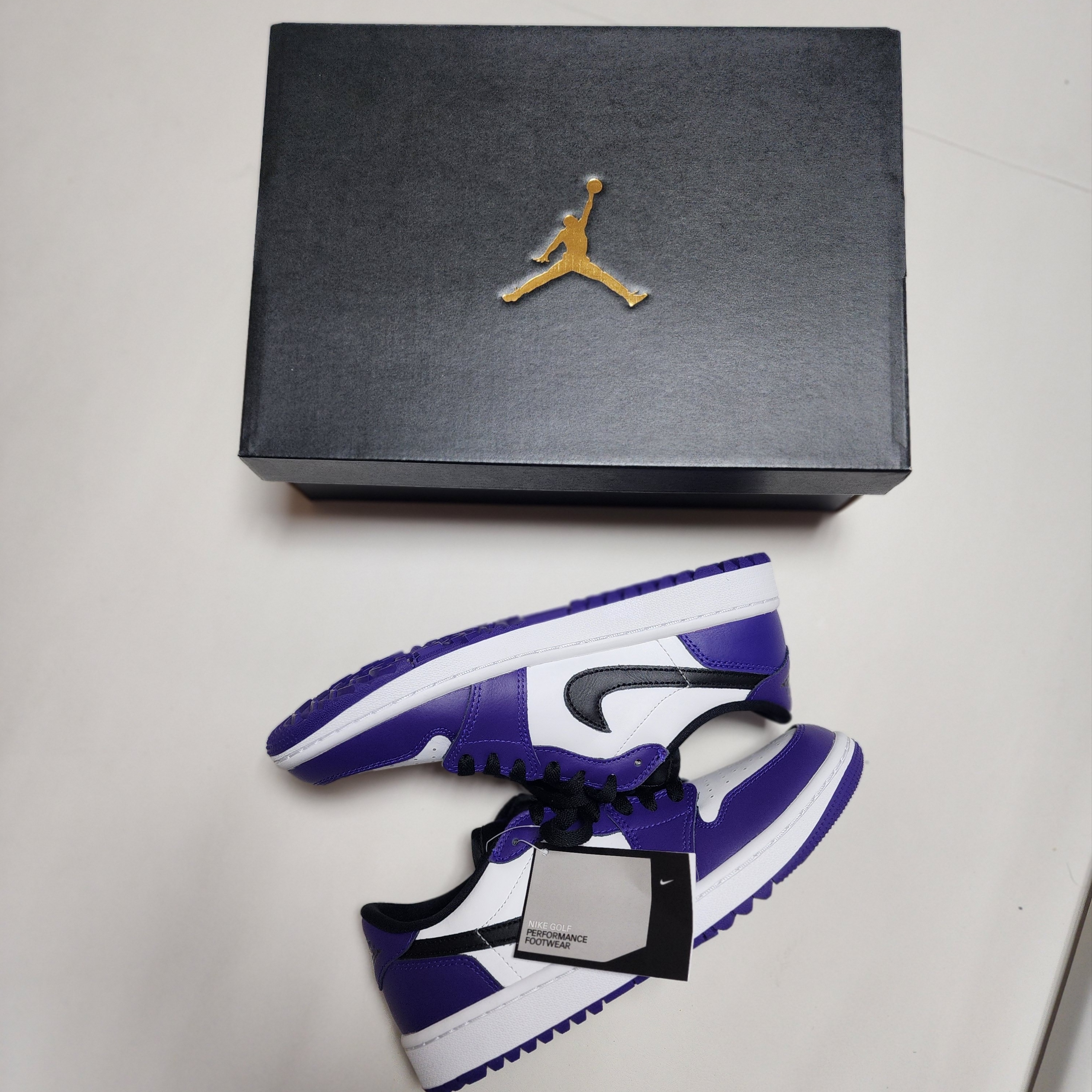 Jordan 1 Low Golf Court Purple 착용 스타일 - 5