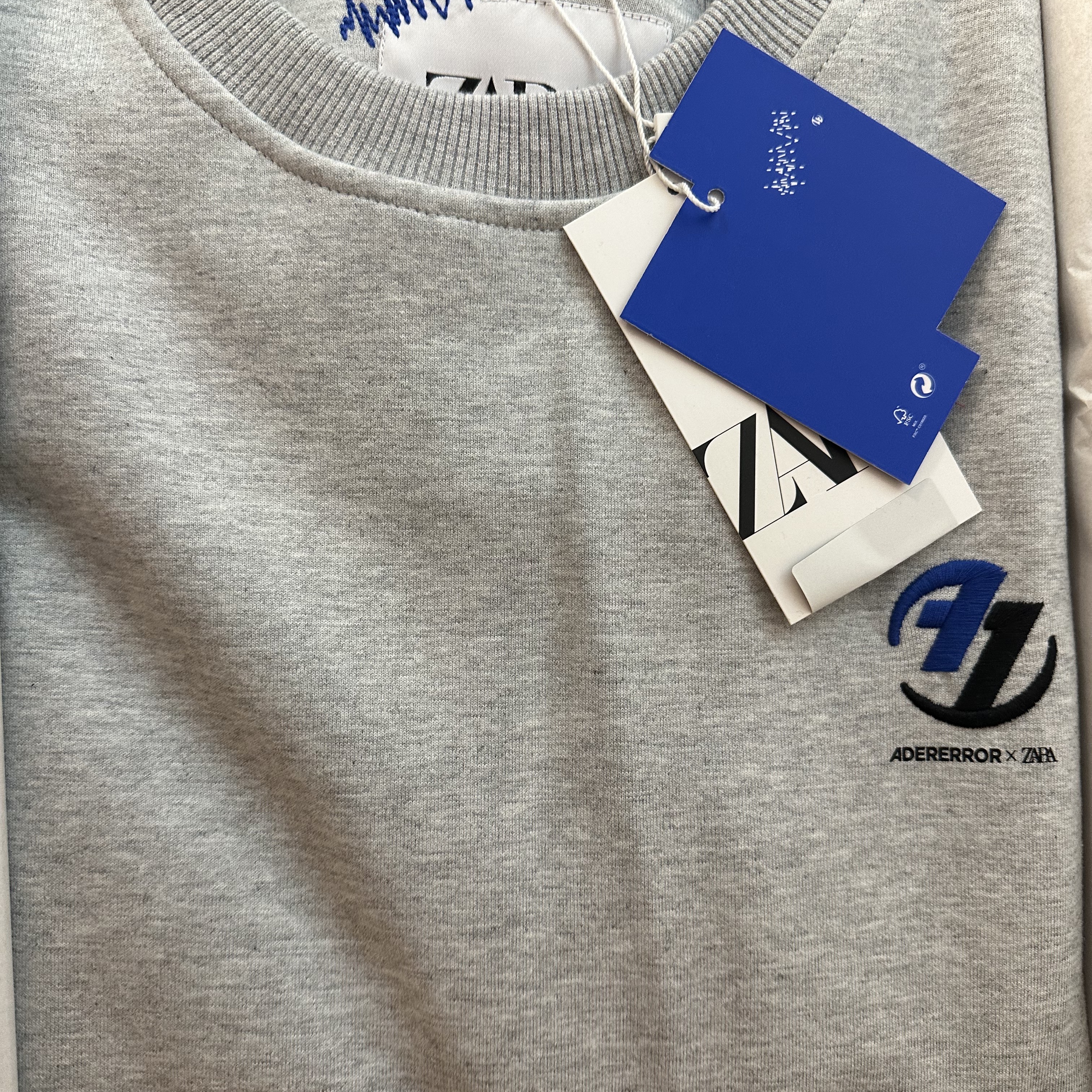 Zara x Ader Error Oversize Sweatshirt Black 착용 스타일 - 1