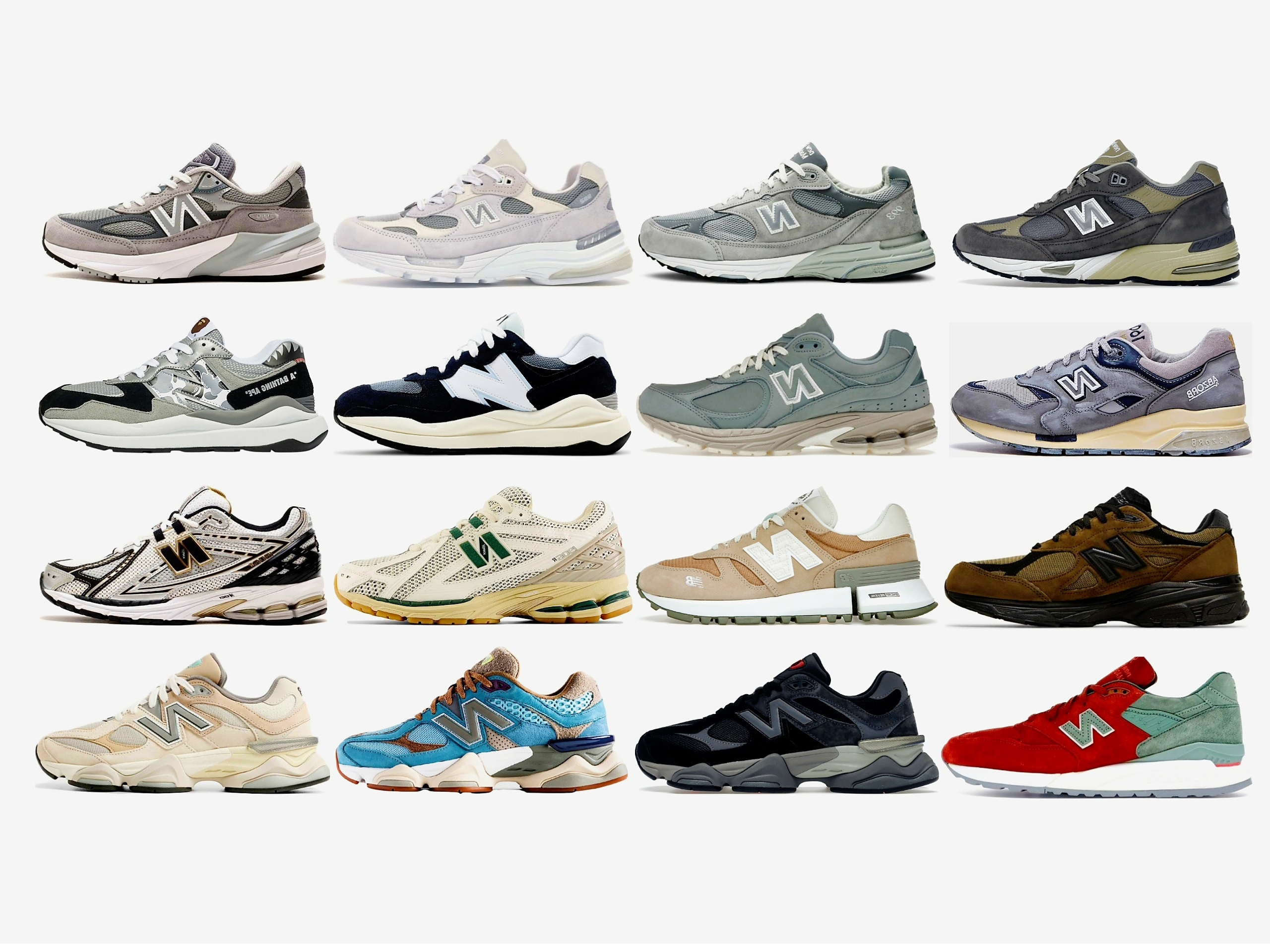 New Balance 990v6 Made in USA Grey - D Standard, New Balance 992 Made in USA White Silver 착용 스타일