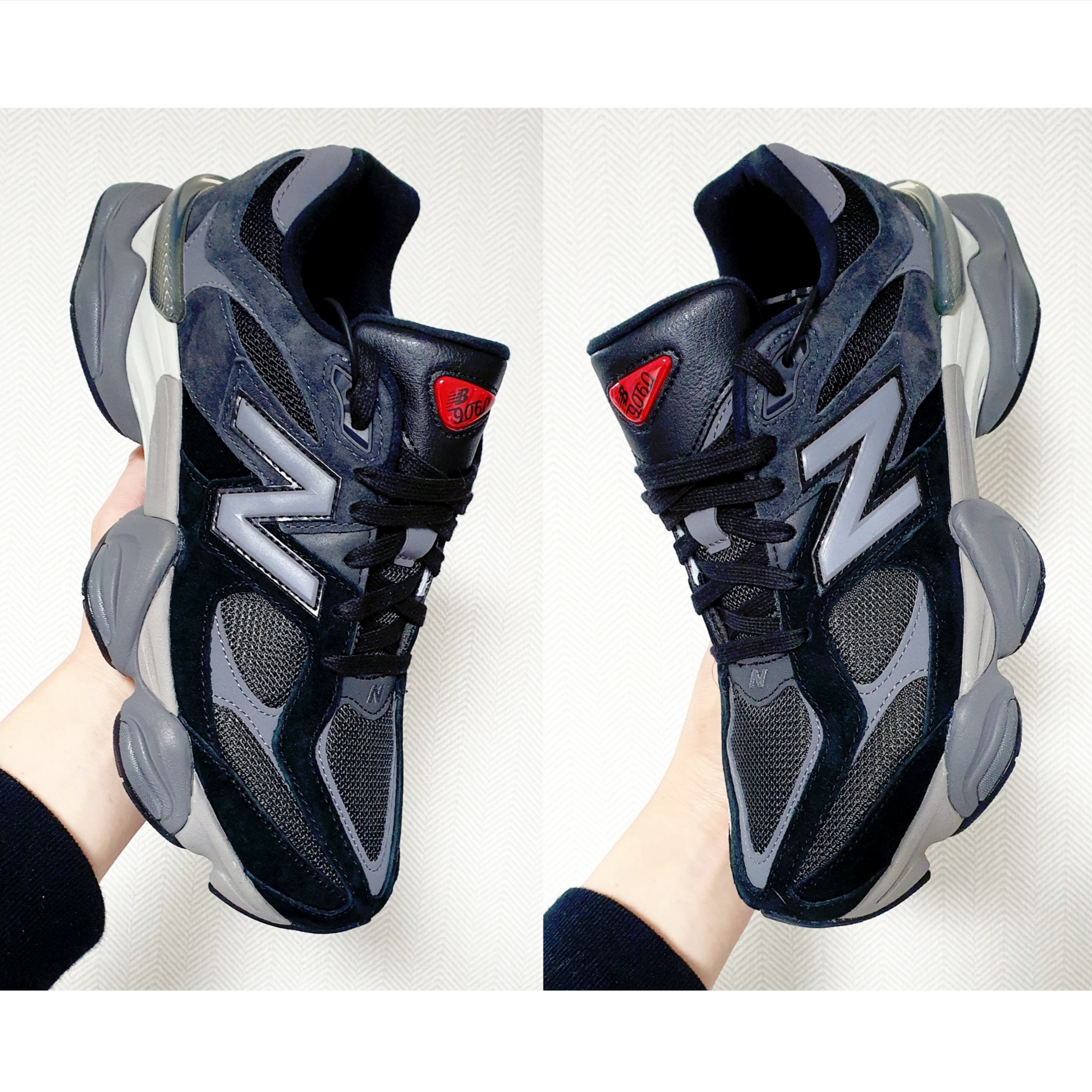 New Balance 9060 Black Castlerock 착용 스타일