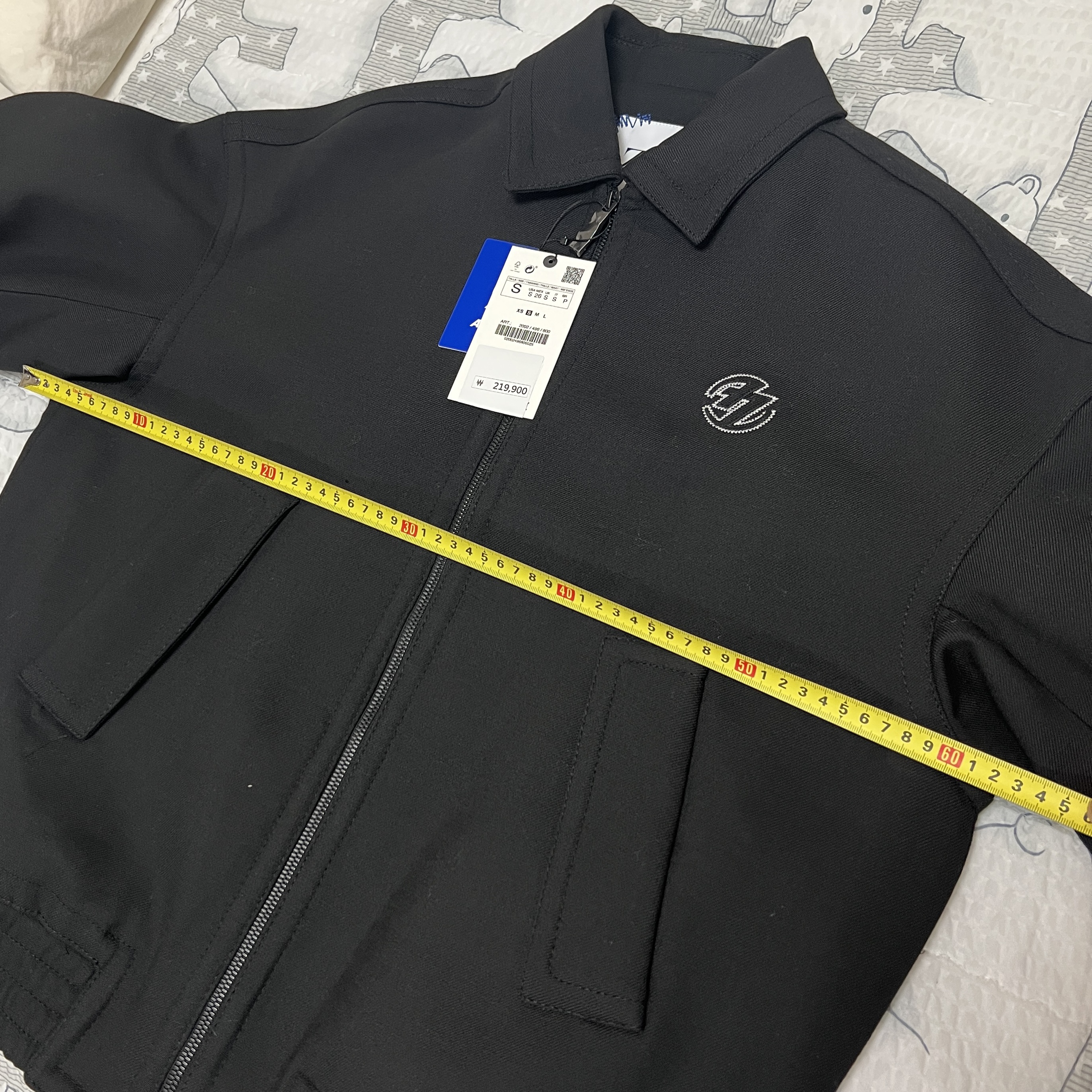 Zara x Ader Error Oversize Collar Bomber Jacket Black 착용 스타일 - 3