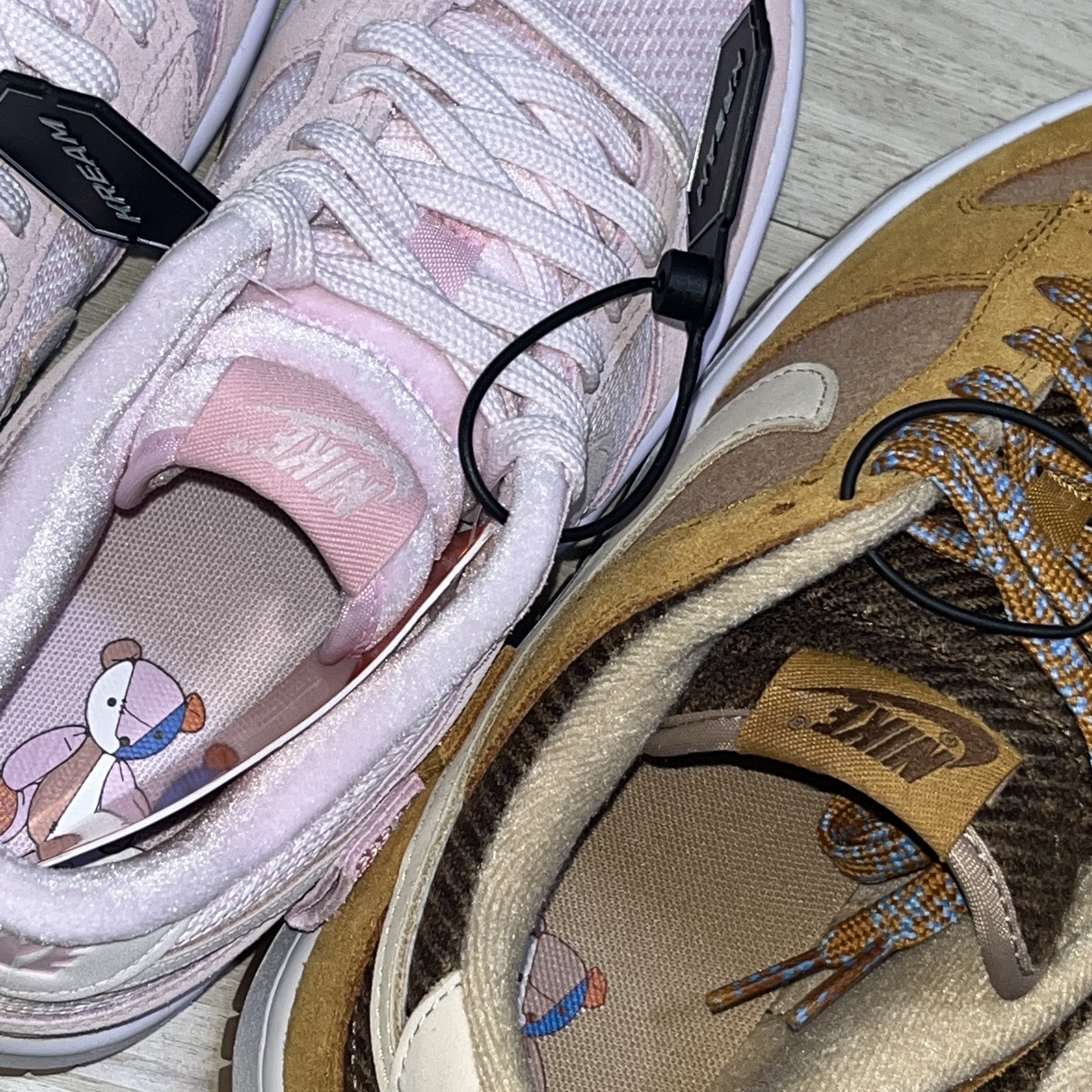 (W) Nike Dunk Low SE Light Soft Pink, Nike Dunk Low SE Praline Desert Ochre 착용 스타일