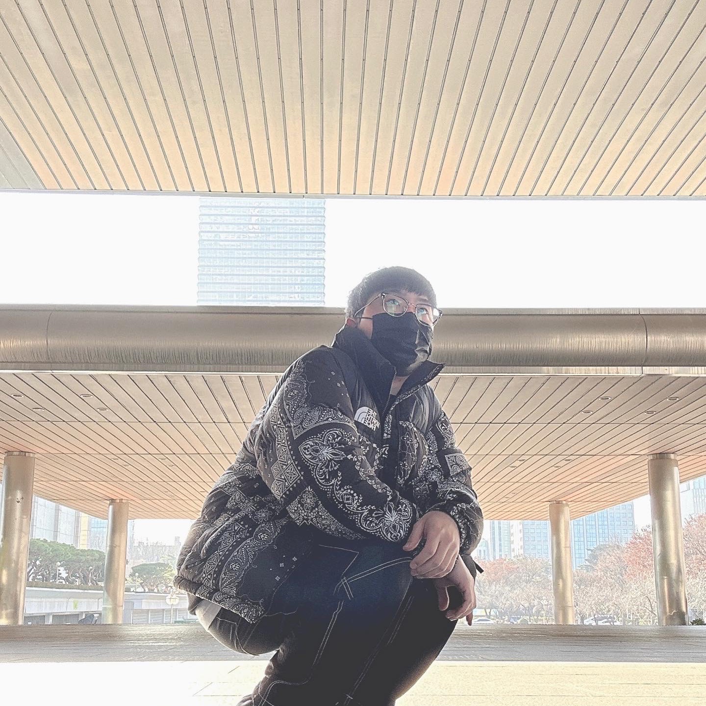 The North Face 1996 Novelty Nuptse Jacket Real Black - 21FW, Nike Dunk Low Retro Black 착용 스타일 - 2