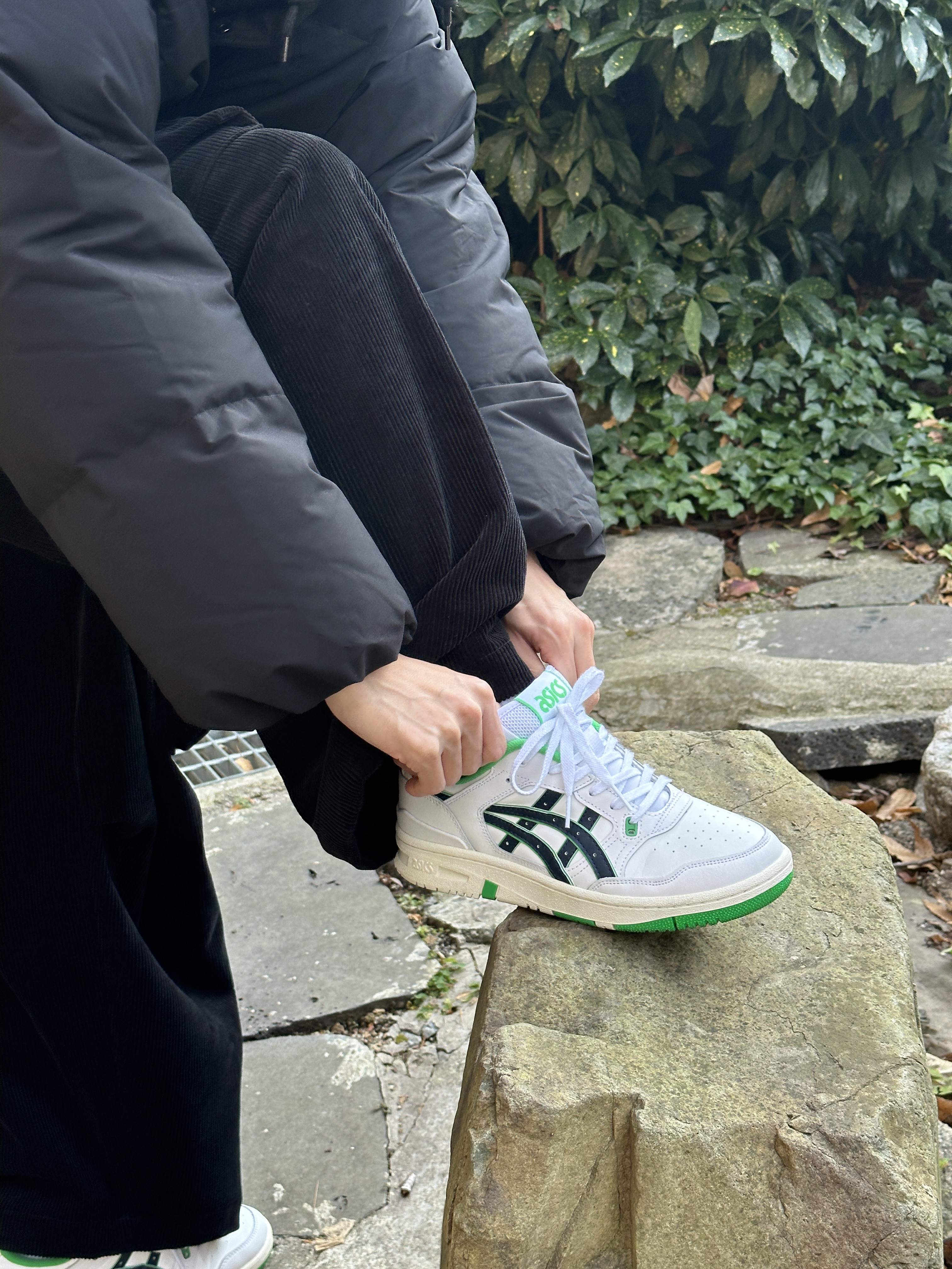 Asics EX89 White French Blue 착용 스타일 - 2