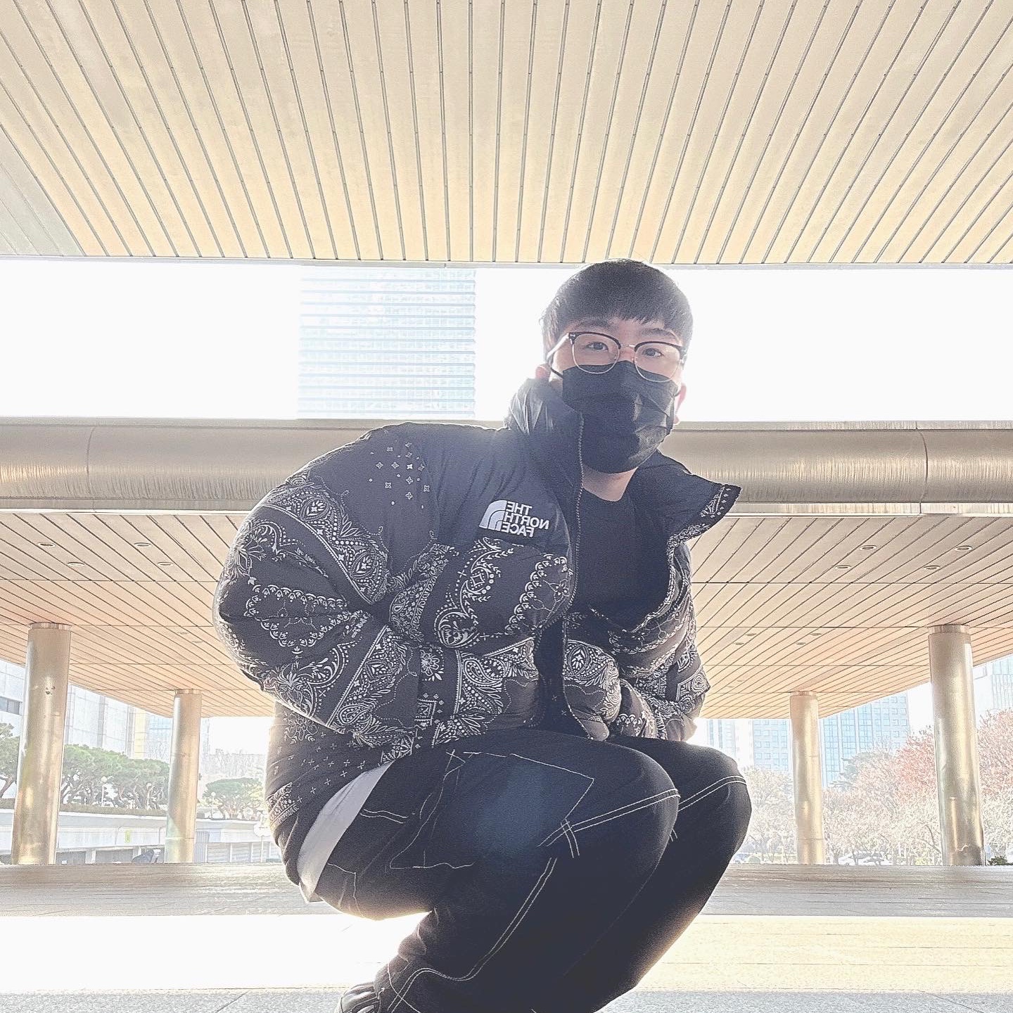 The North Face 1996 Novelty Nuptse Jacket Real Black - 21FW, Nike Dunk Low Retro Black 착용 스타일 - 1
