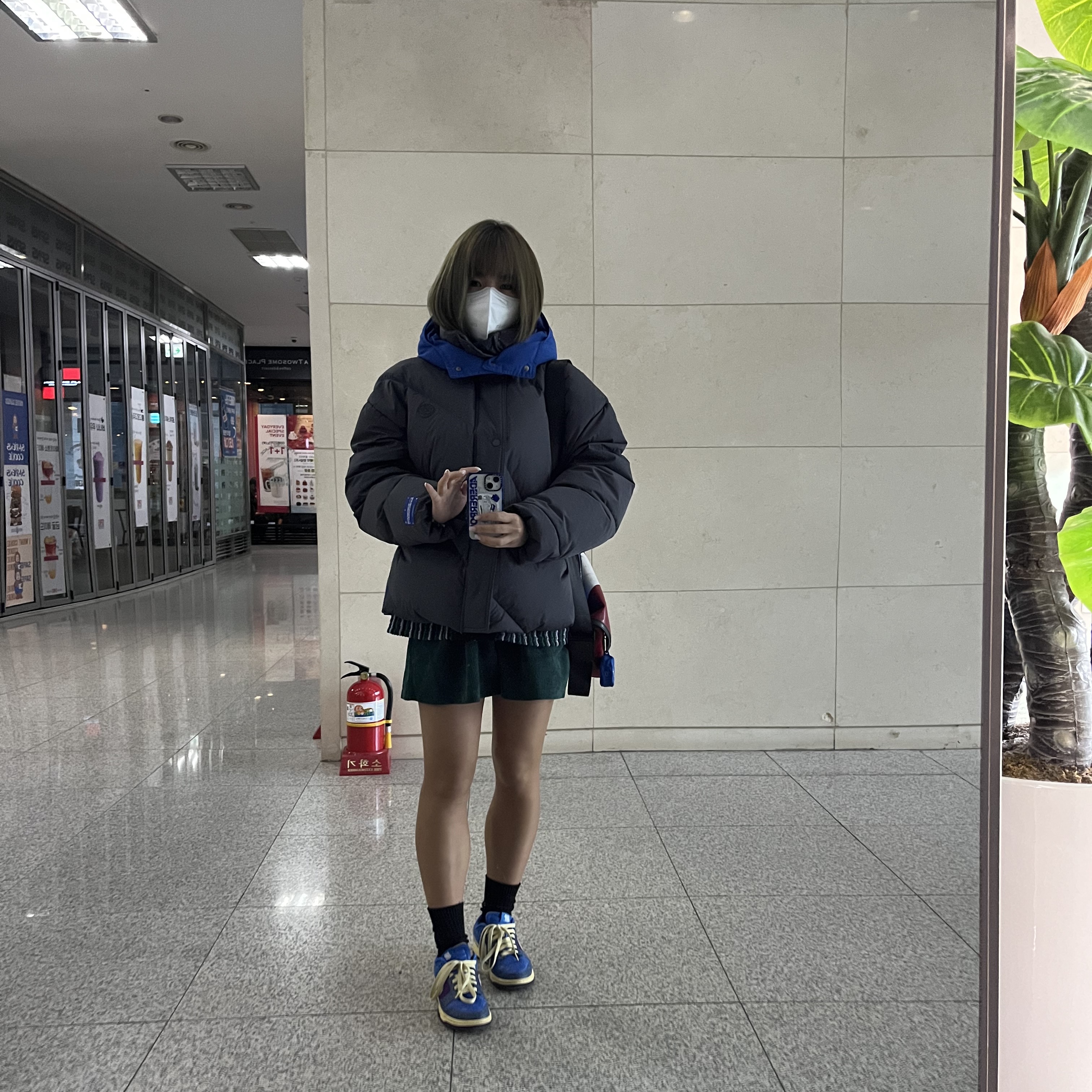 Zara x Ader Error Oversize Puffer Jacket Grey 착용 스타일