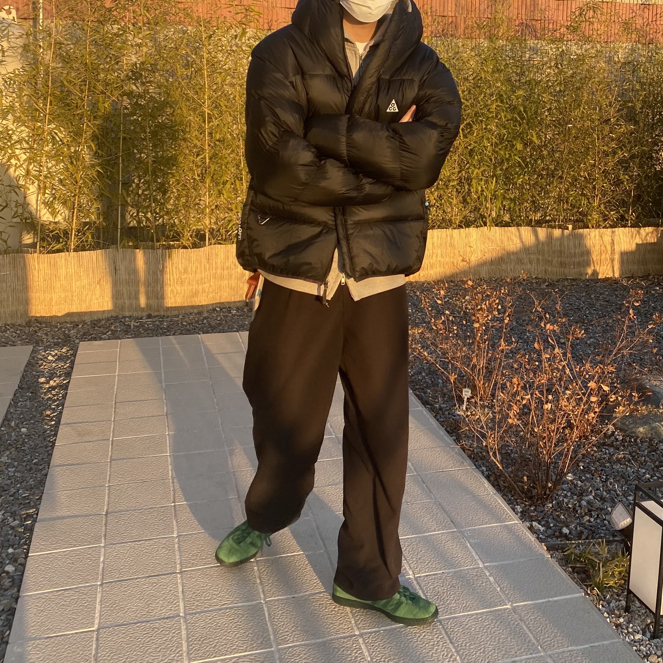 Nike ACG Therma-Fit ADV Lunar Lake Puffer Jacket Black - Asia, Adidas Tobacco Gruen Dark Green 착용 스타일 - 1