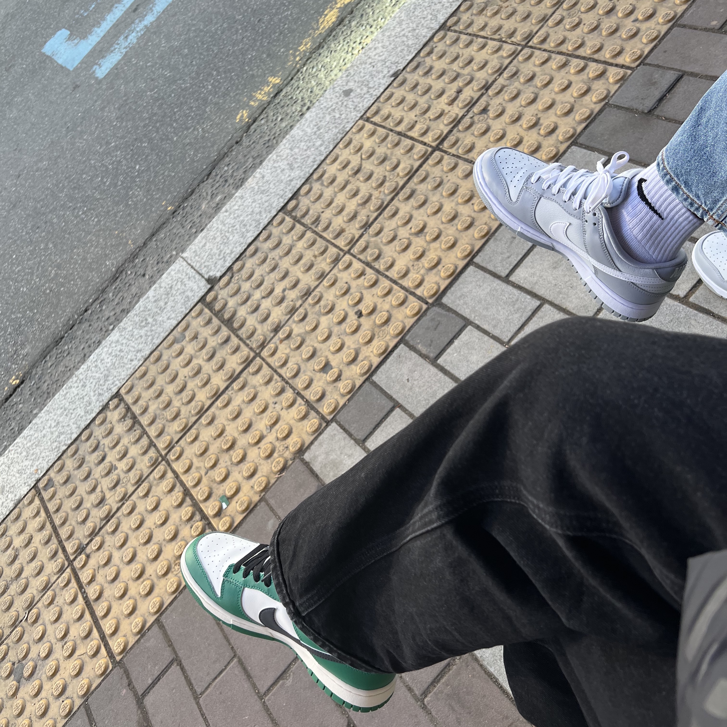 Nike Dunk Low Retro SE Jackpot Malachite, Nike Dunk Low Retro Wolf Grey 착용 스타일