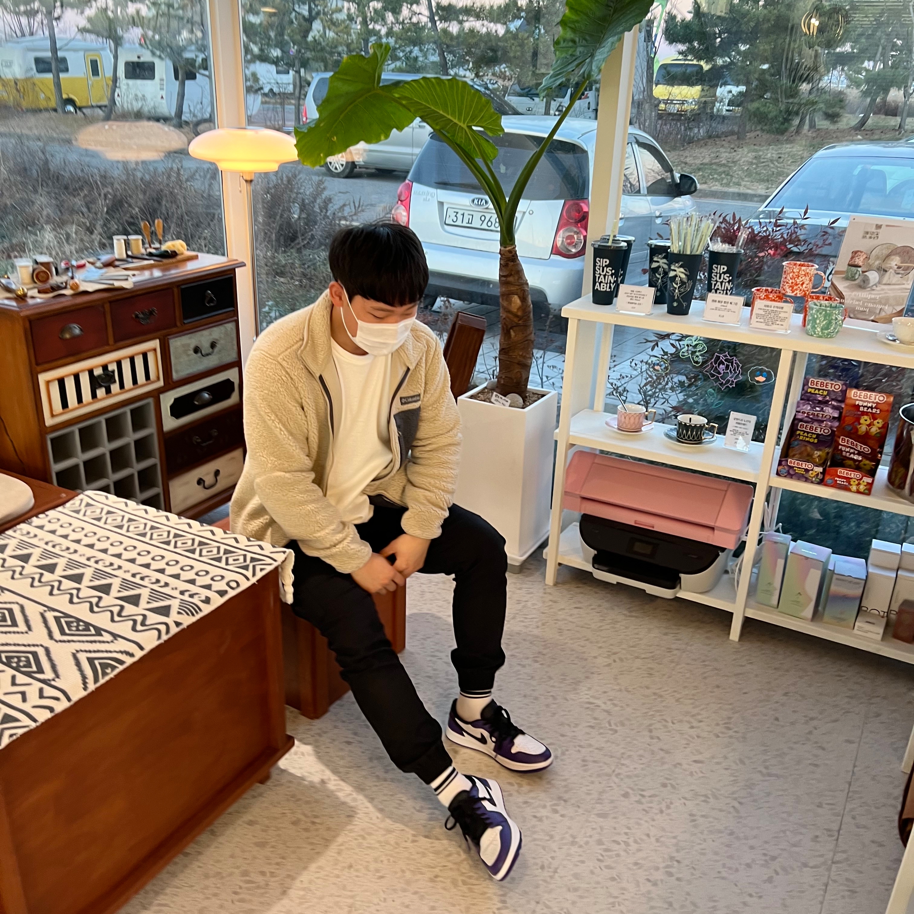 Jordan 1 Low Golf Court Purple 착용 스타일