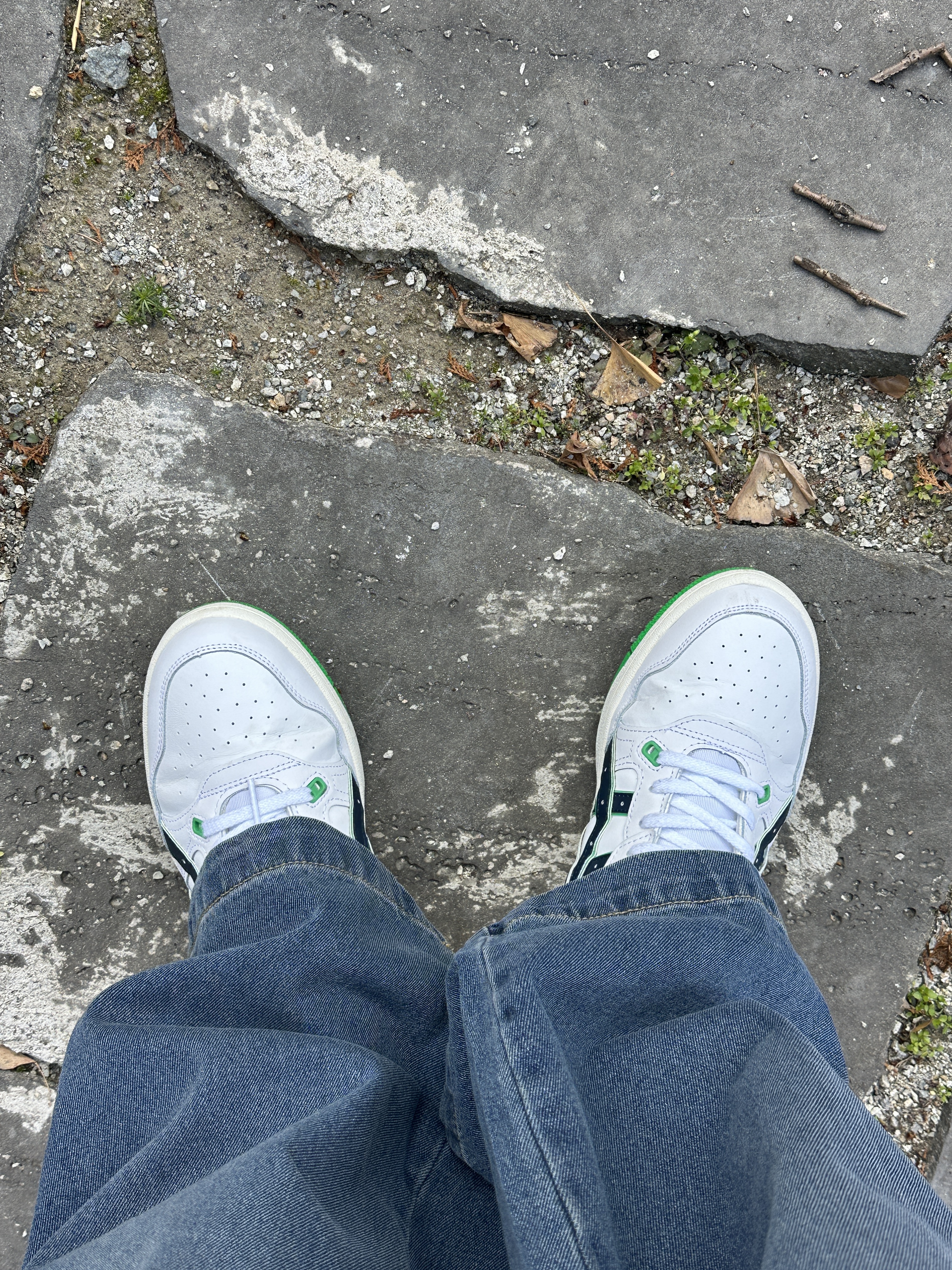 Asics EX89 White French Blue 착용 스타일 - 3