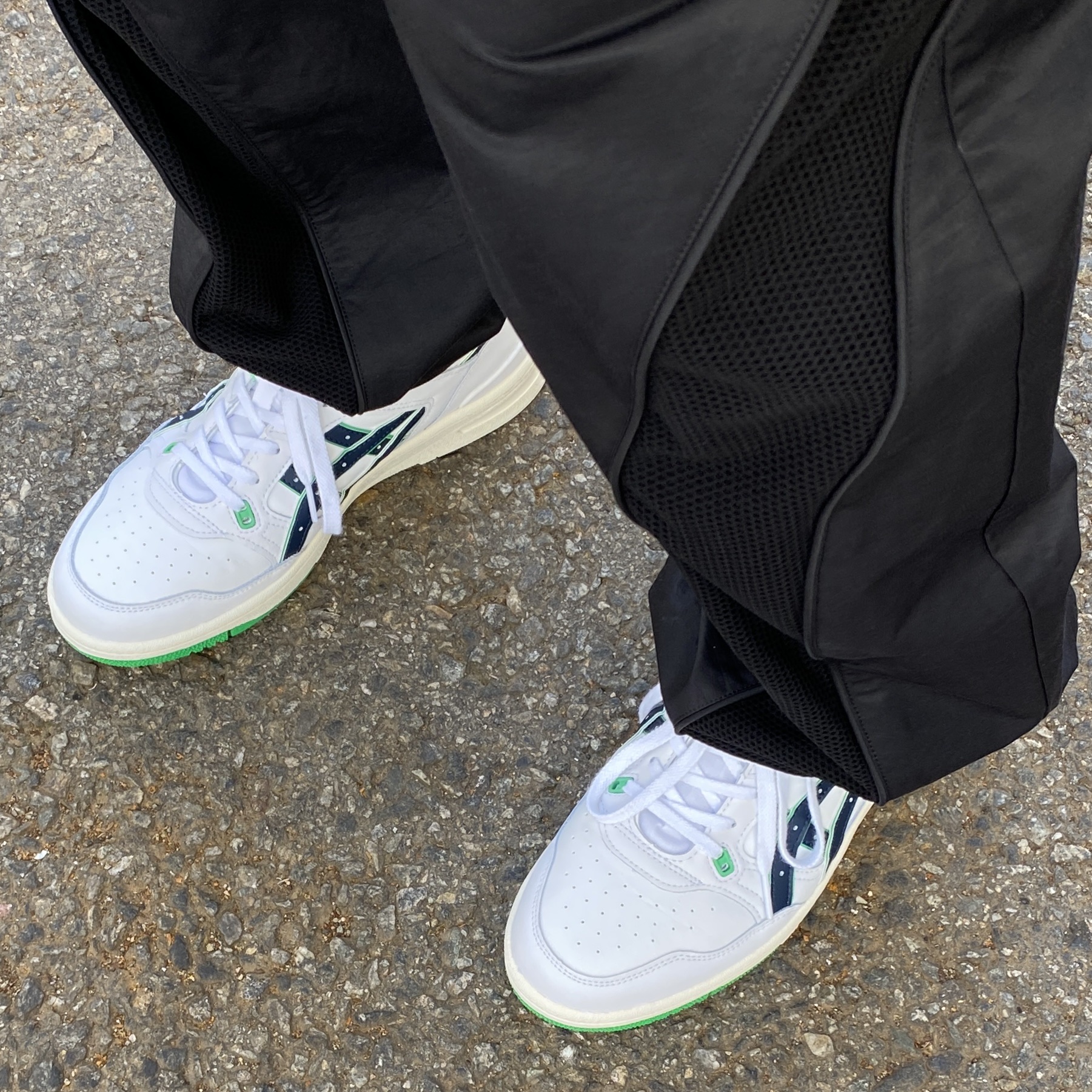 Asics EX89 White French Blue 착용 스타일 - 2