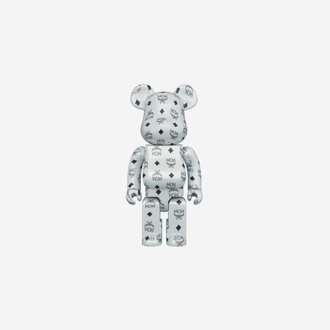 베어브릭 x MCM 화이트 크롬 버전 100% & 400% 세트 | Bearbrick | KREAM