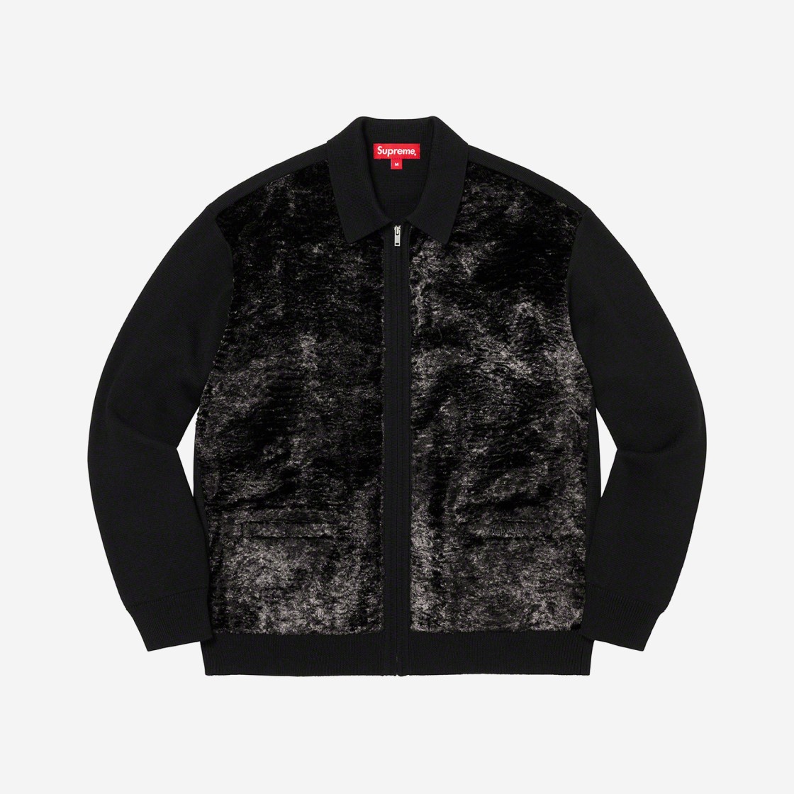 Supreme Faux Fur Zip Up Cardigan Black - 22FW 상세 이미지 1