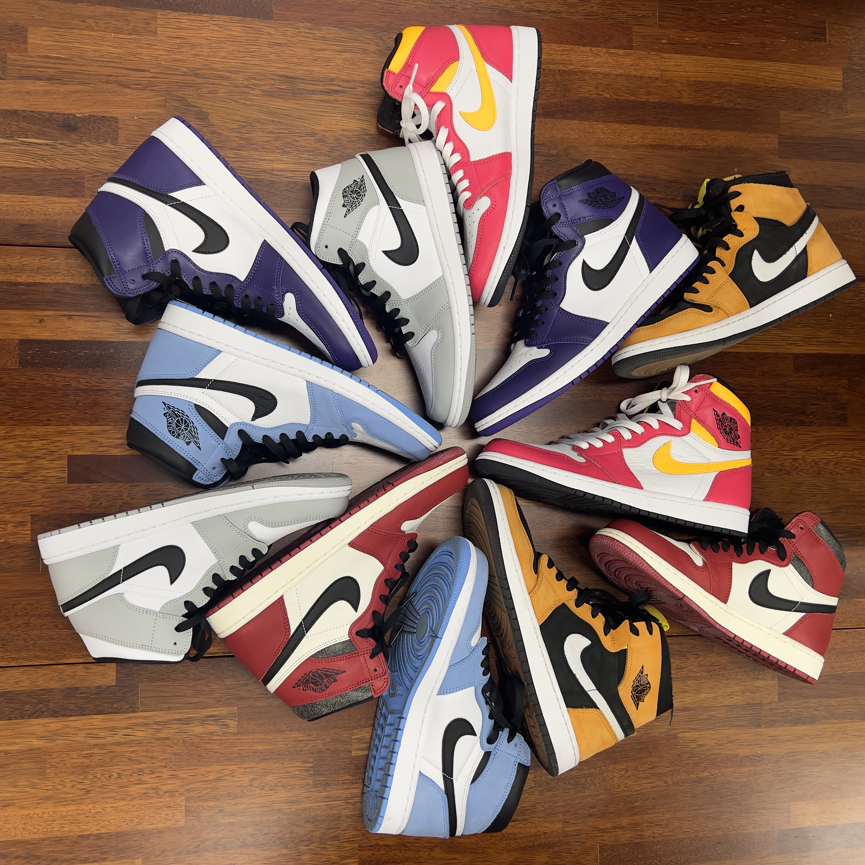 Jordan 1 Retro High OG Court Purple 2020, Jordan 1 Retro High OG University Blue 착용 스타일 - 1