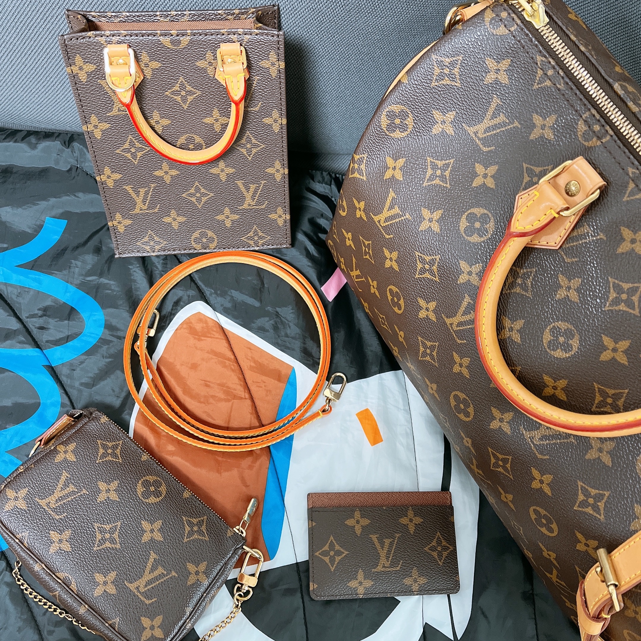 Louis Vuitton Mini Pochette Accessoires Monogram, Louis Vuitton Speedy Bandouliere 30 Monogram 착용 스타일