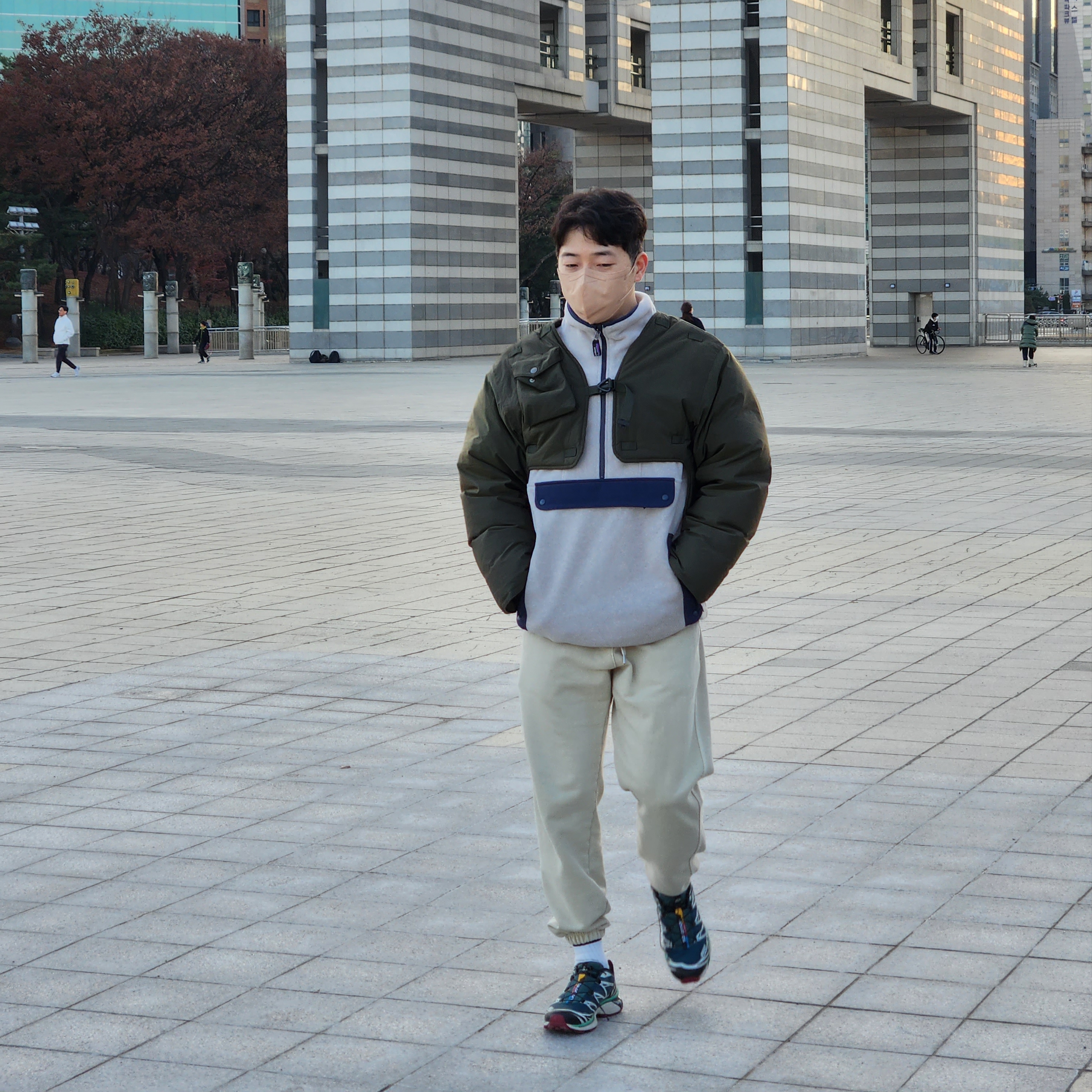 Salomon XT-6 Deep Teal 착용 스타일
