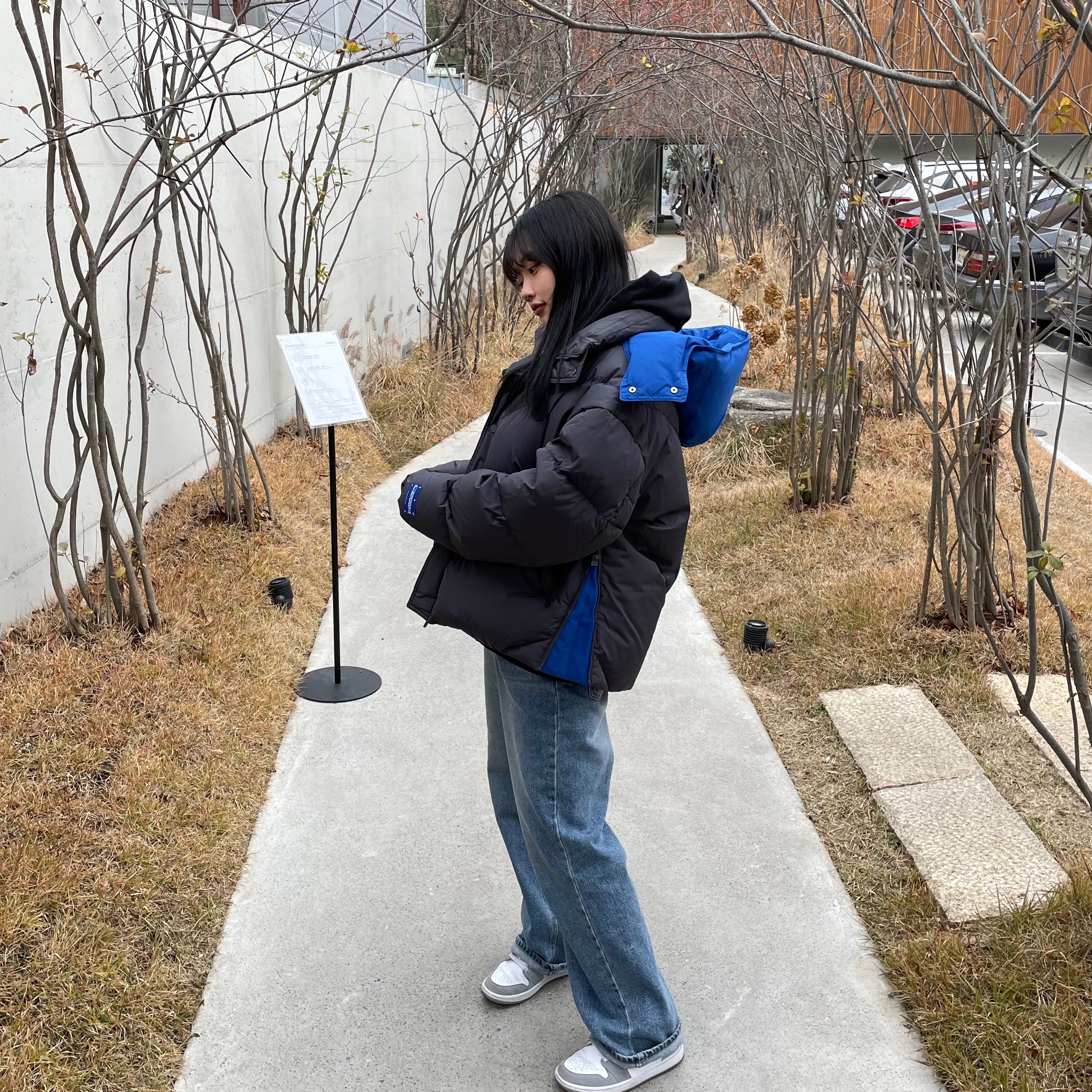 Zara x Ader Error Oversize Puffer Jacket Grey, Stussy Basic Stussy Hoodie Black 2022 착용 스타일