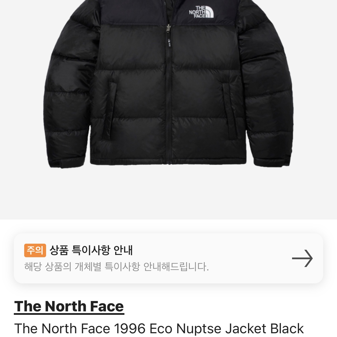 The North Face 1996 Eco Nuptse Jacket Black 착용 스타일