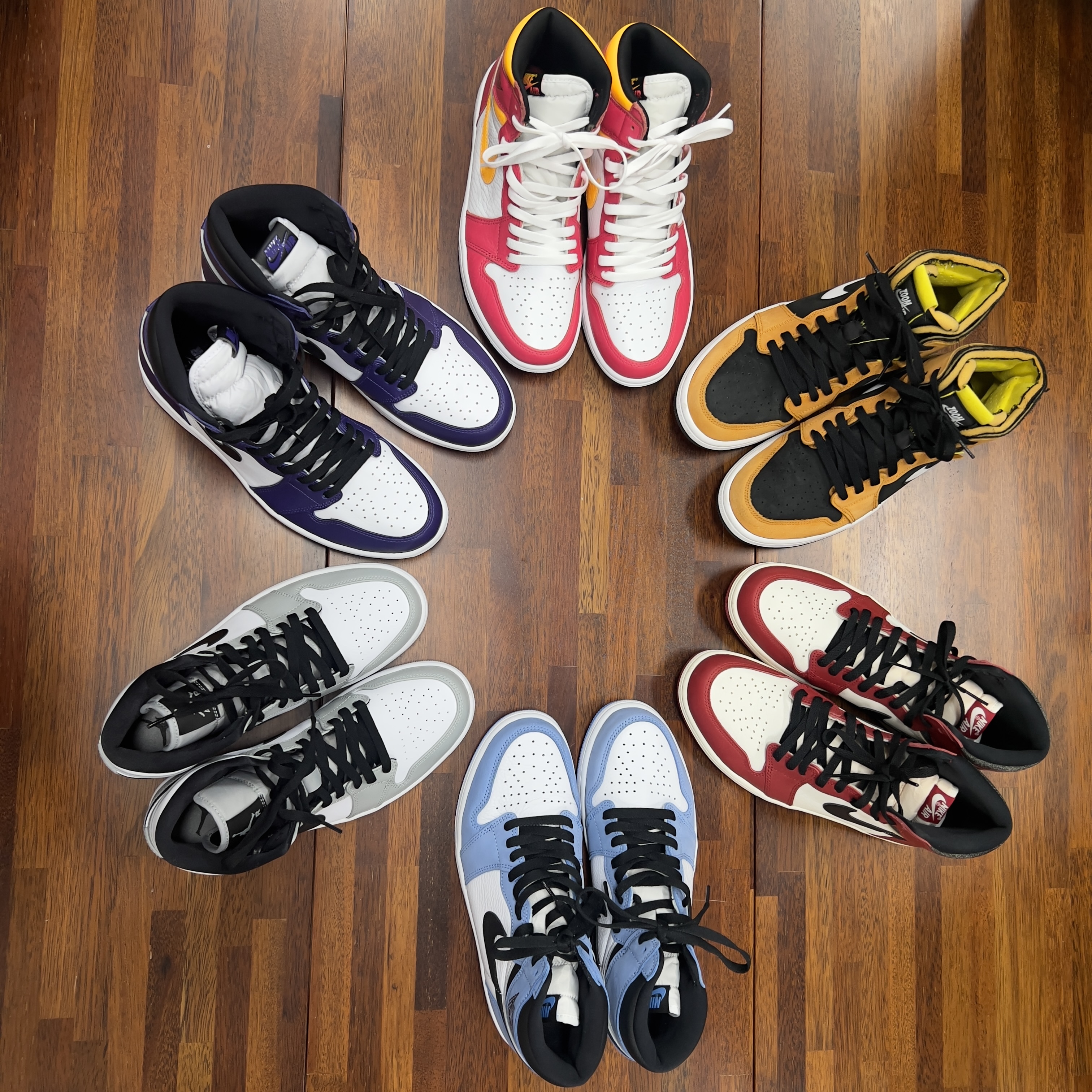 Jordan 1 Retro High OG Court Purple 2020, Jordan 1 Retro High OG University Blue 착용 스타일 - 2