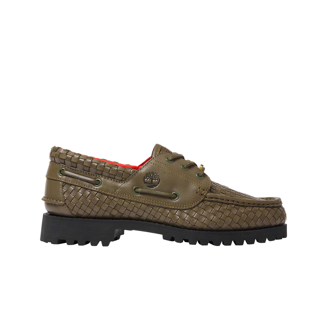 슈프림 x 팀버랜드 우븐 3-아이 러그 슈 올리브 - 22FW(Supreme x Timberland Woven 3-Eye Lug Shoe Olive - 22FW) - 1