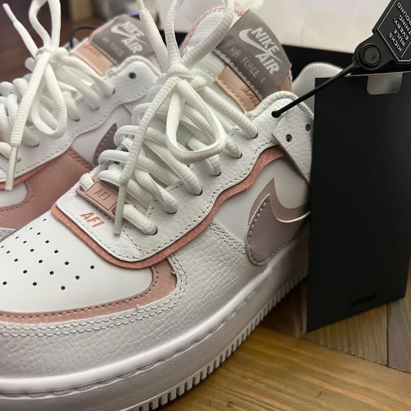 (W) Nike Air Force 1 Shadow White Pink Oxford 착용 스타일