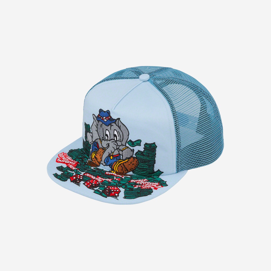 Supreme Elephant Mesh Back 5-Panel Blue - 22FW 상세 이미지 1