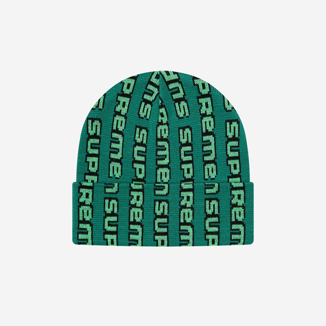 Supreme Vertical Logo Beanie Green - 20FW 상세 이미지 1