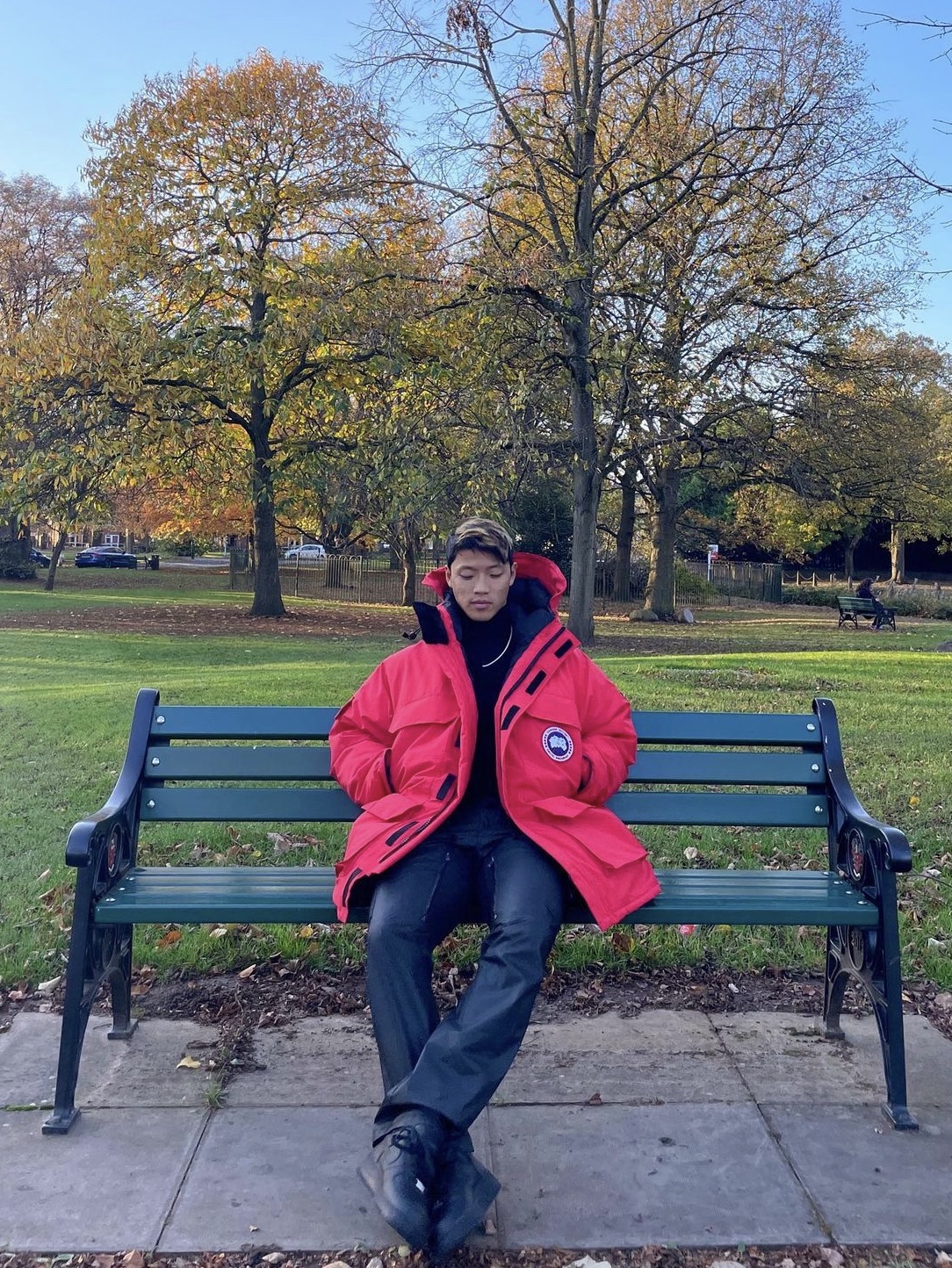 Canada Goose Expedition Parka Fusion Fit Red, Canada Goose Expedition Parka Red 착용 스타일 - 3