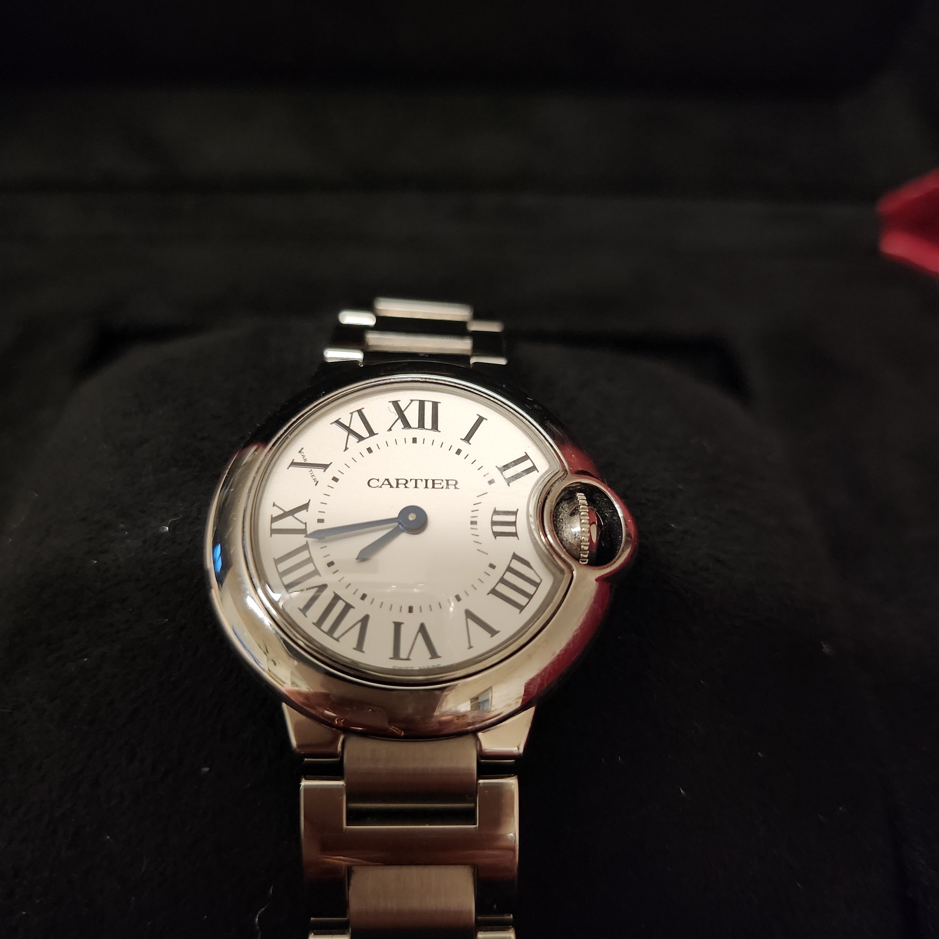 Cartier Ballon Bleu Watch 28 Quartz Steel Bracelet Steel 착용 스타일 - 2