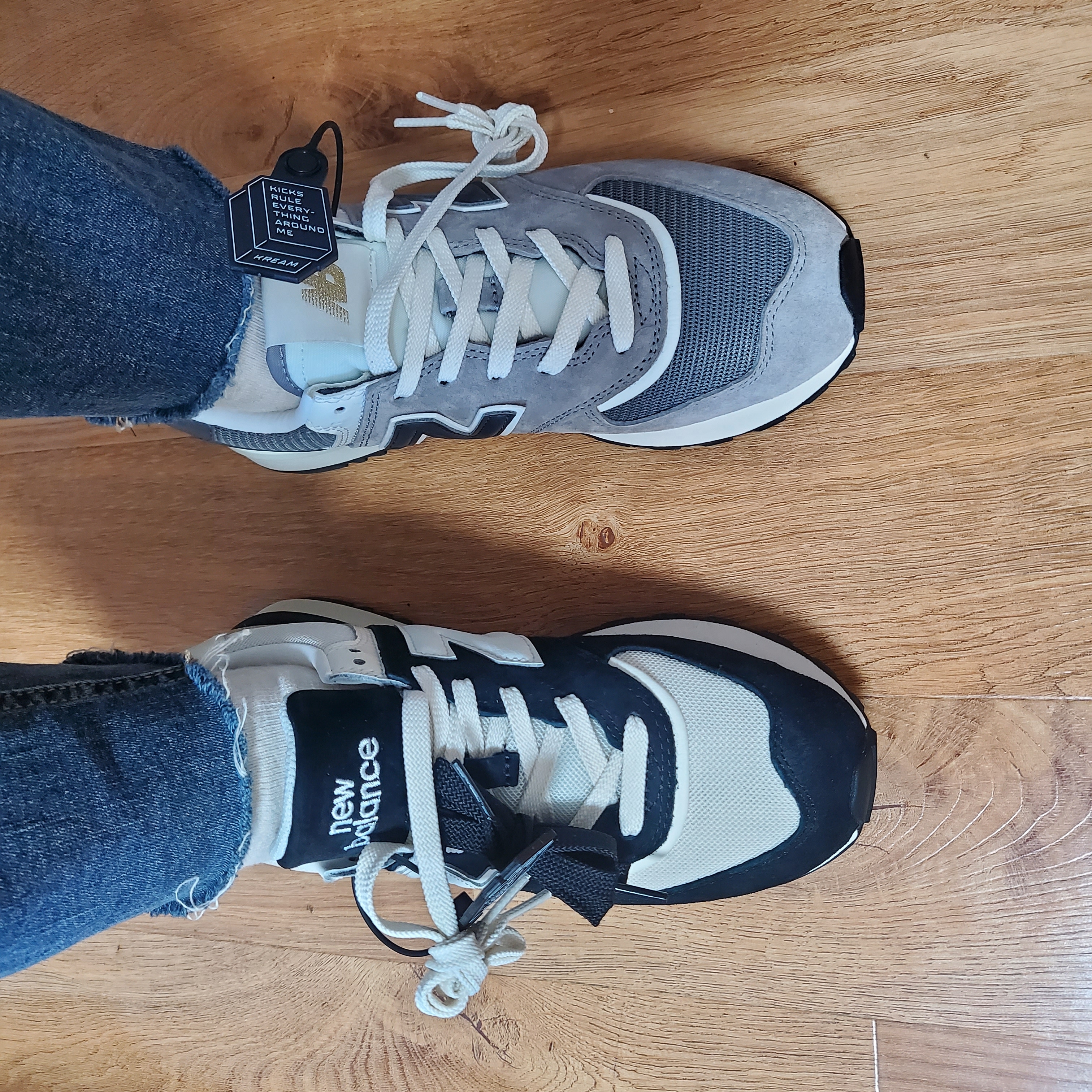 New Balance 574 Legacy Grey 착용 스타일 - 2