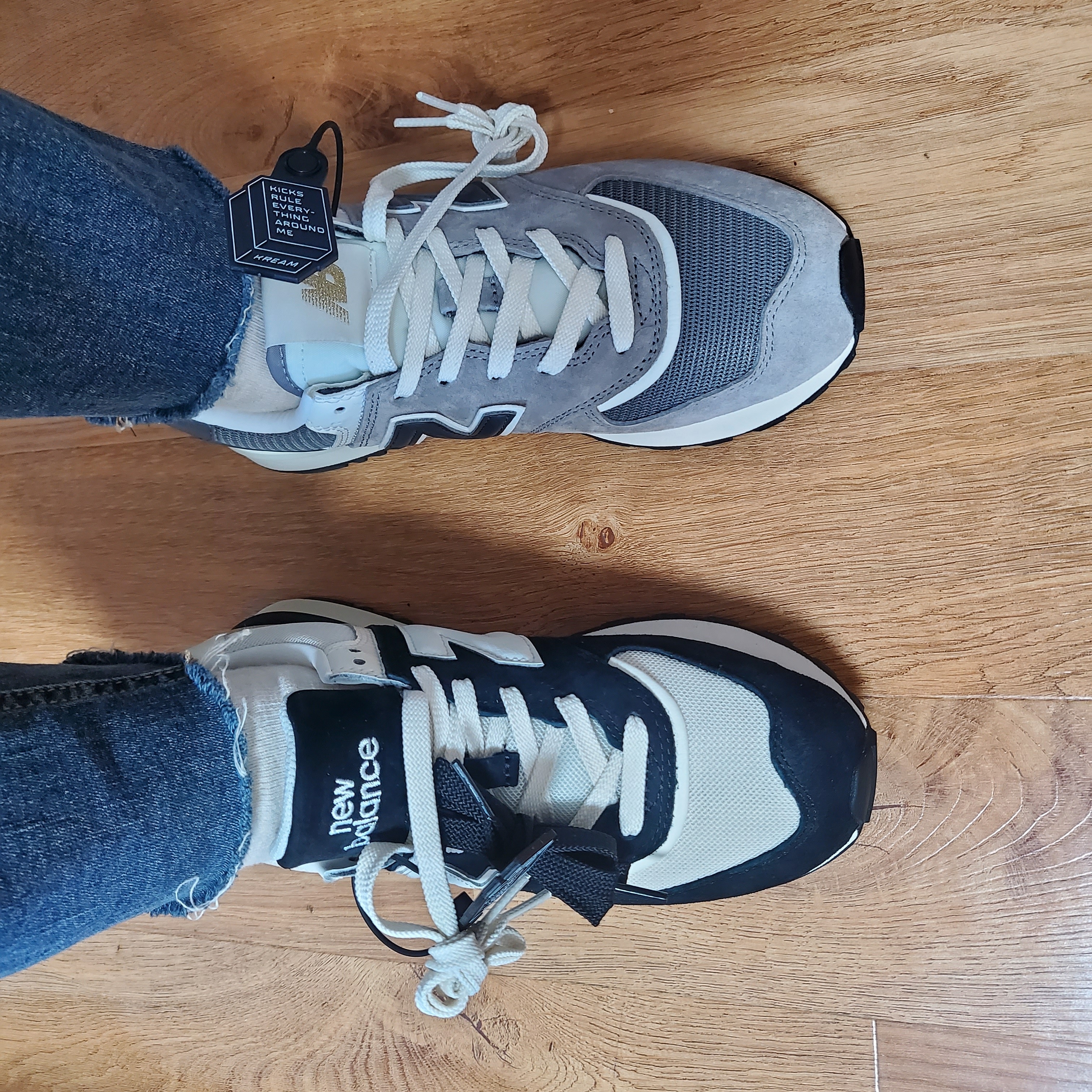 New Balance 574 Legacy Black Angora 착용 스타일 - 1