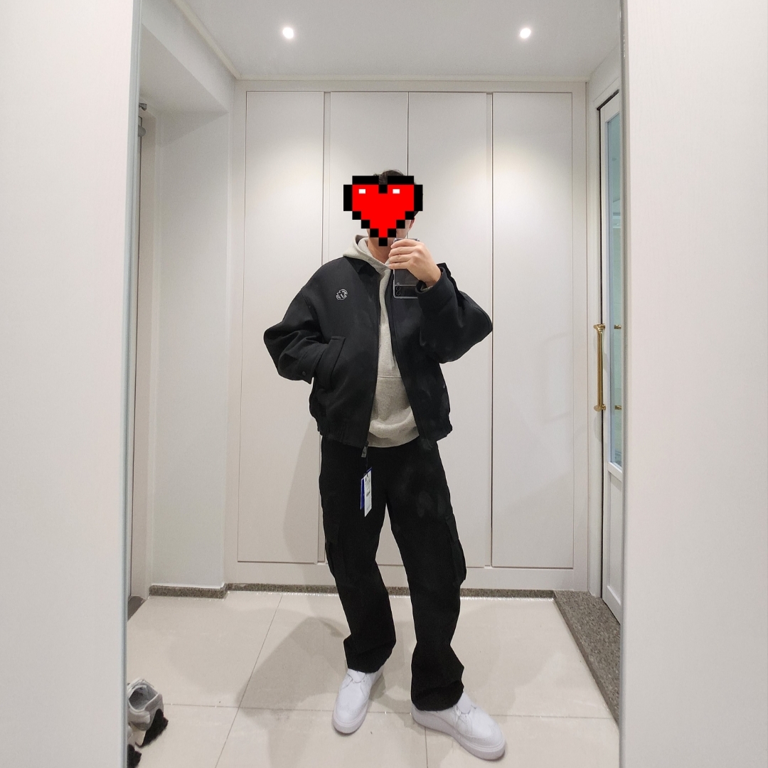 Nike x Peaceminusone Kwondo1 White, Zara x Ader Error Oversize Collar Bomber Jacket Black 착용 스타일