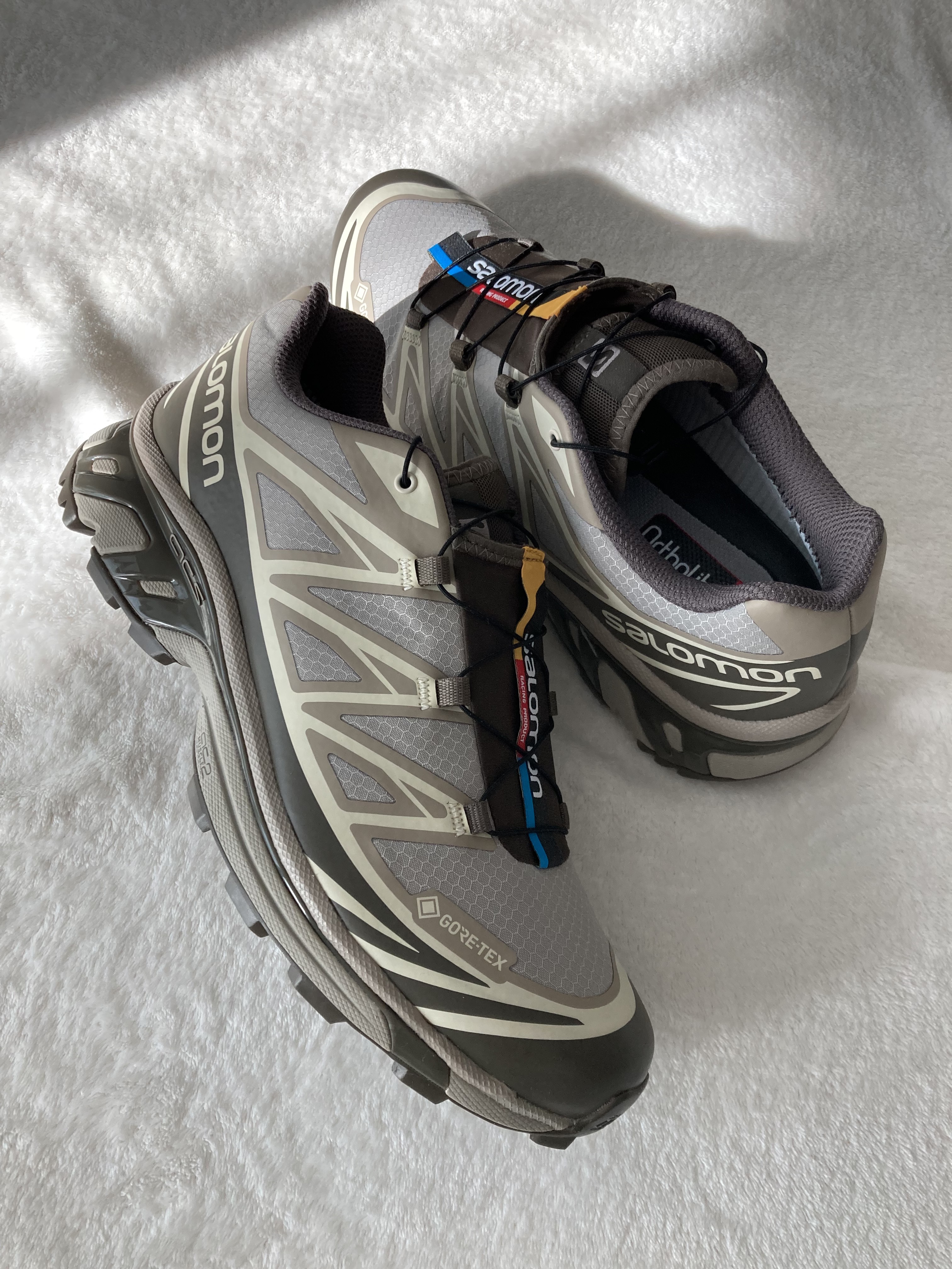 Salomon XT-6 Gore-Tex Vintage Khaki 착용 스타일 - 1