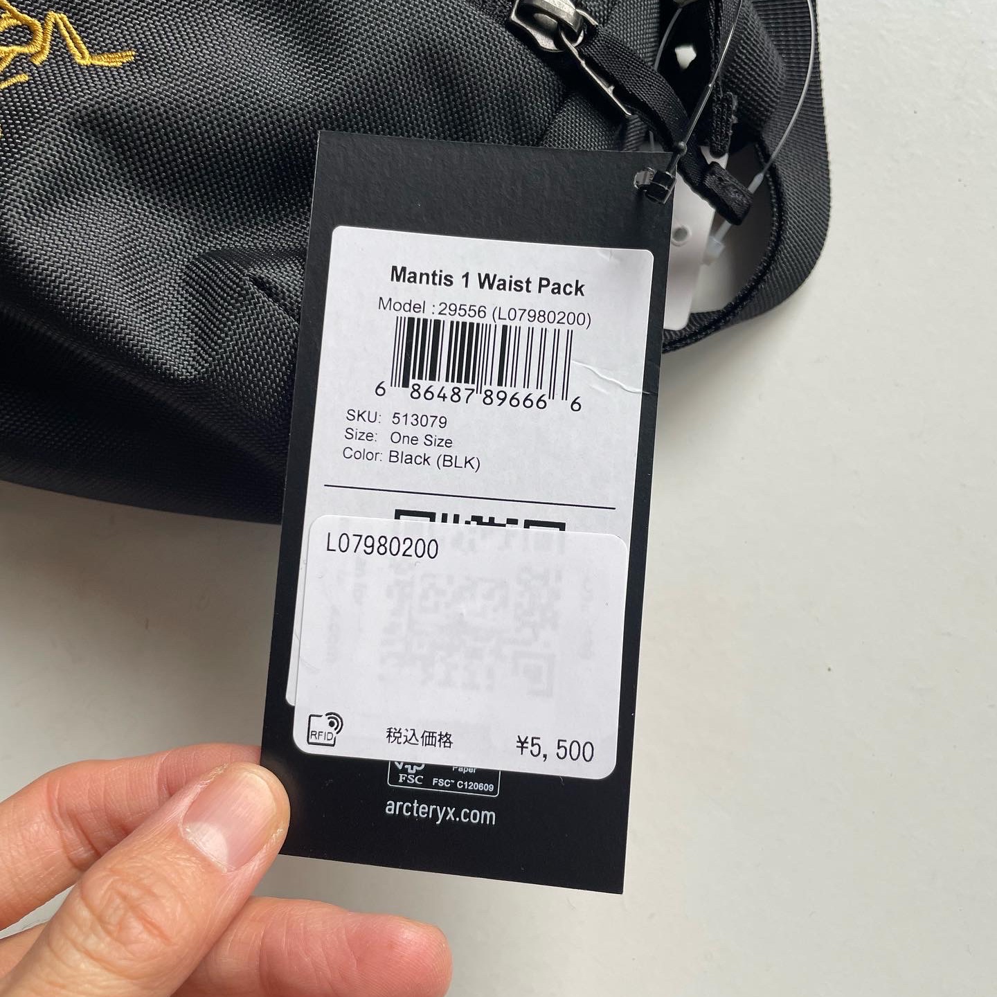 Arc'teryx Mantis 1 Waistpack Black 착용 스타일 - 5