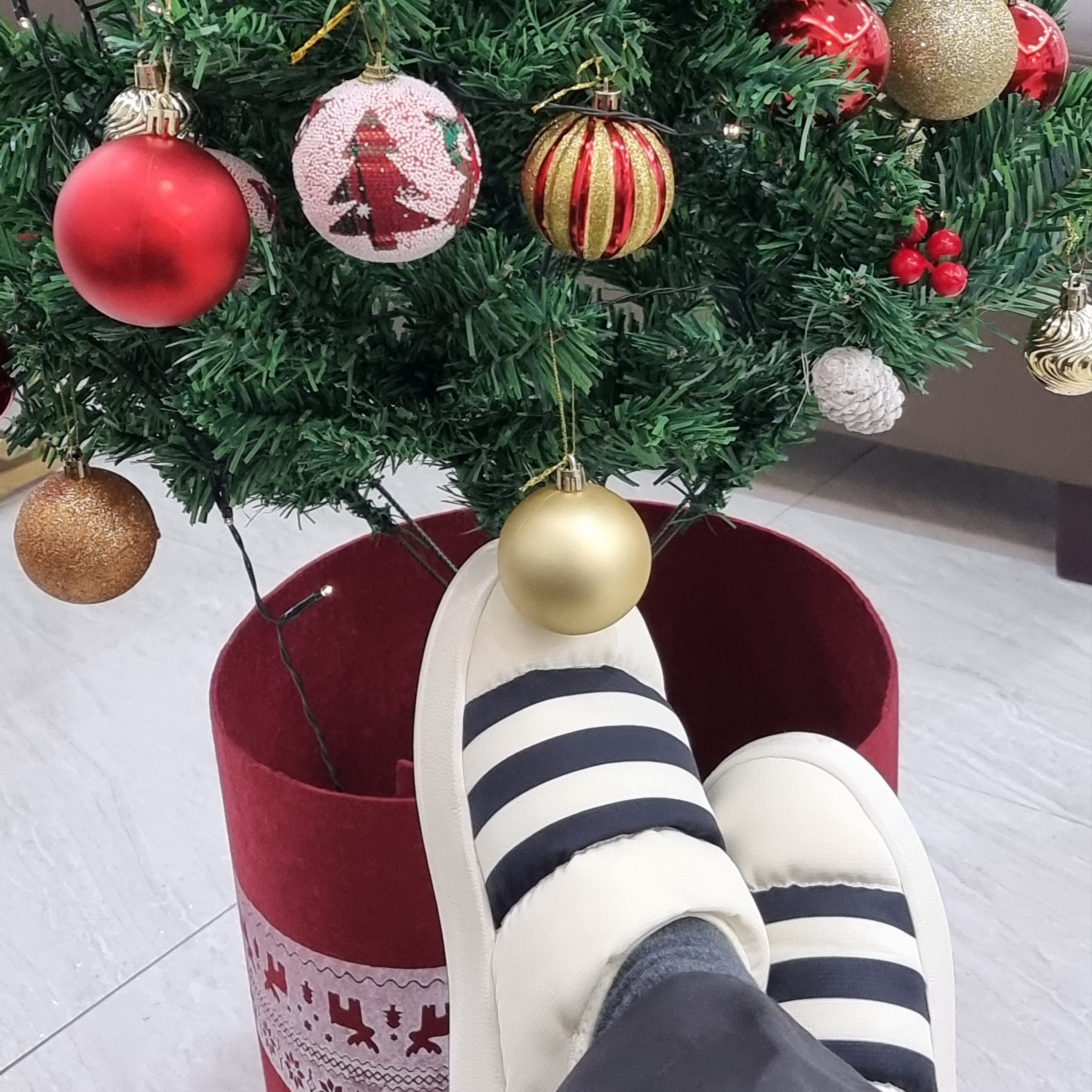 Adidas Puffylette Off White 착용 스타일 - 3