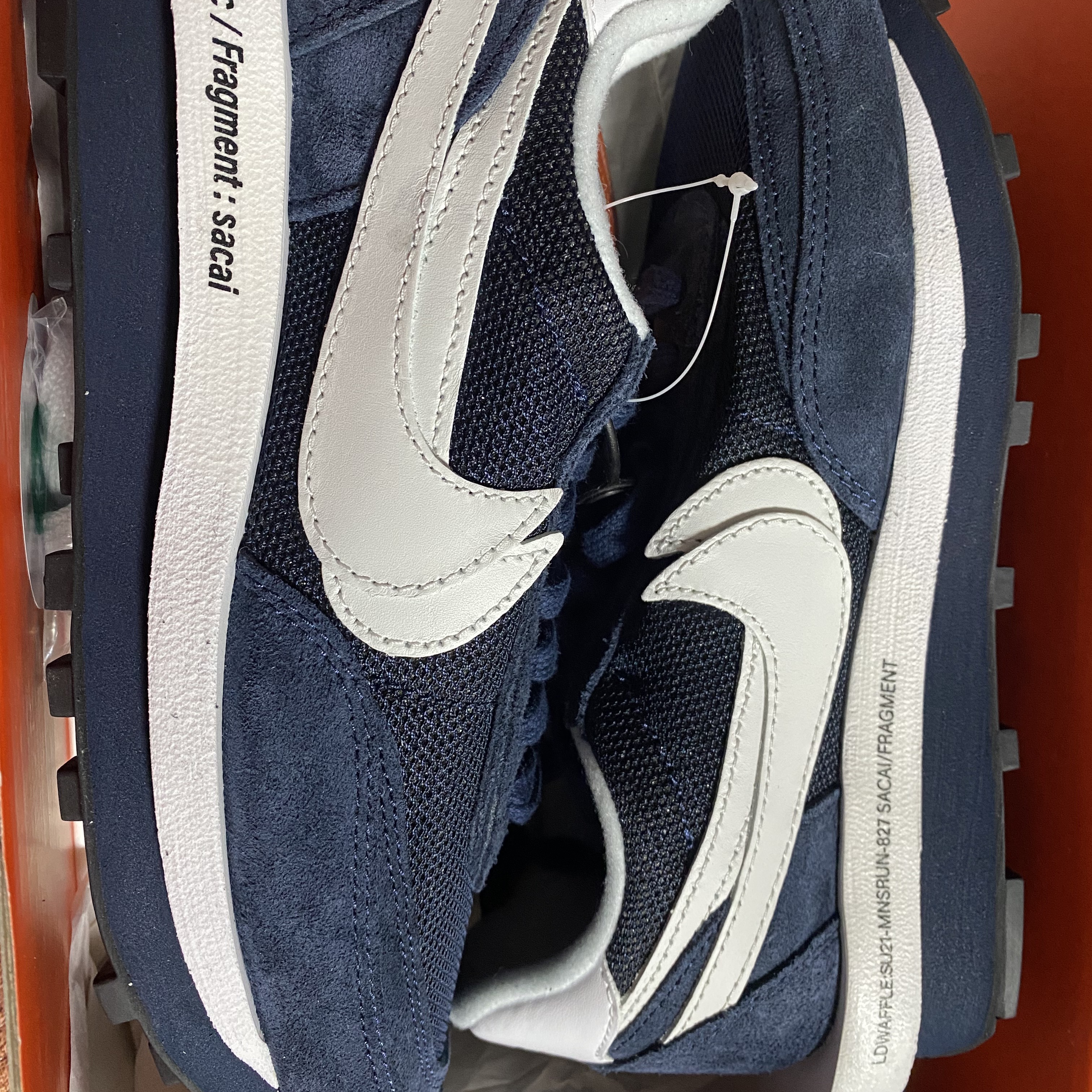 Nike x Sacai x Fragment LDWaffle Blackened Blue 착용 스타일