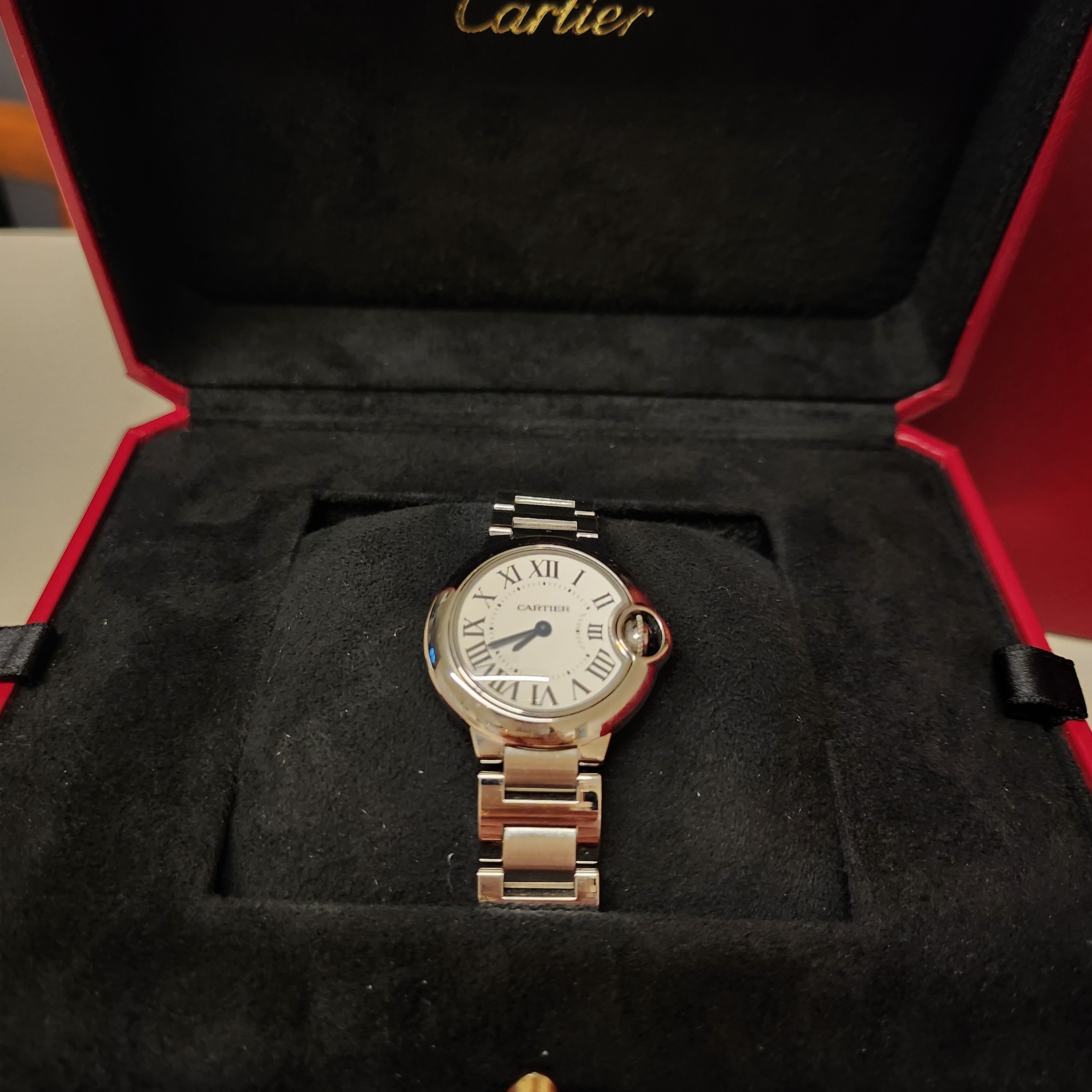 Cartier Ballon Bleu Watch 28 Quartz Steel Bracelet Steel 착용 스타일 - 4