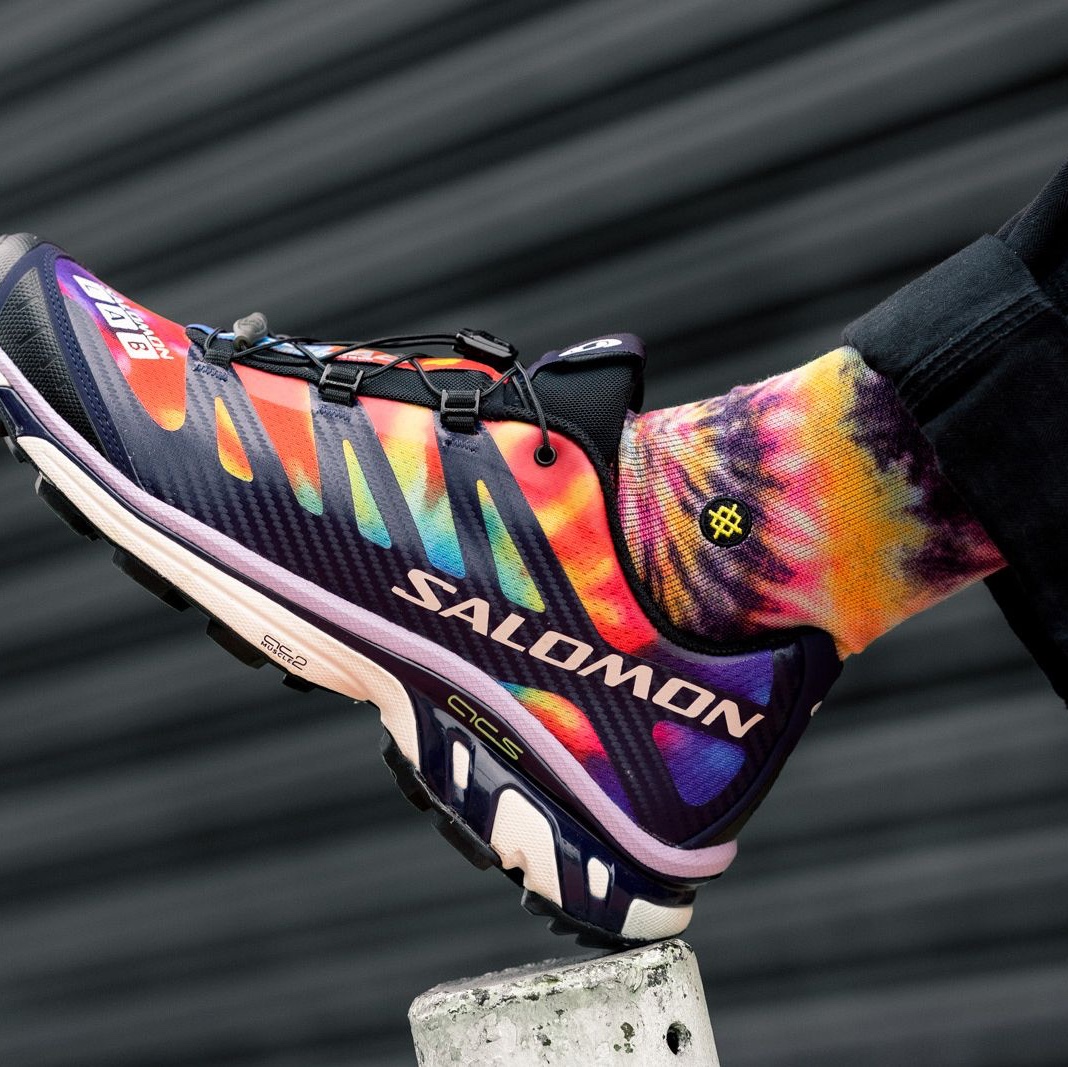 Salomon XT-4 ADV Evening Blue Nimbus Cloud 착용 스타일 - 3