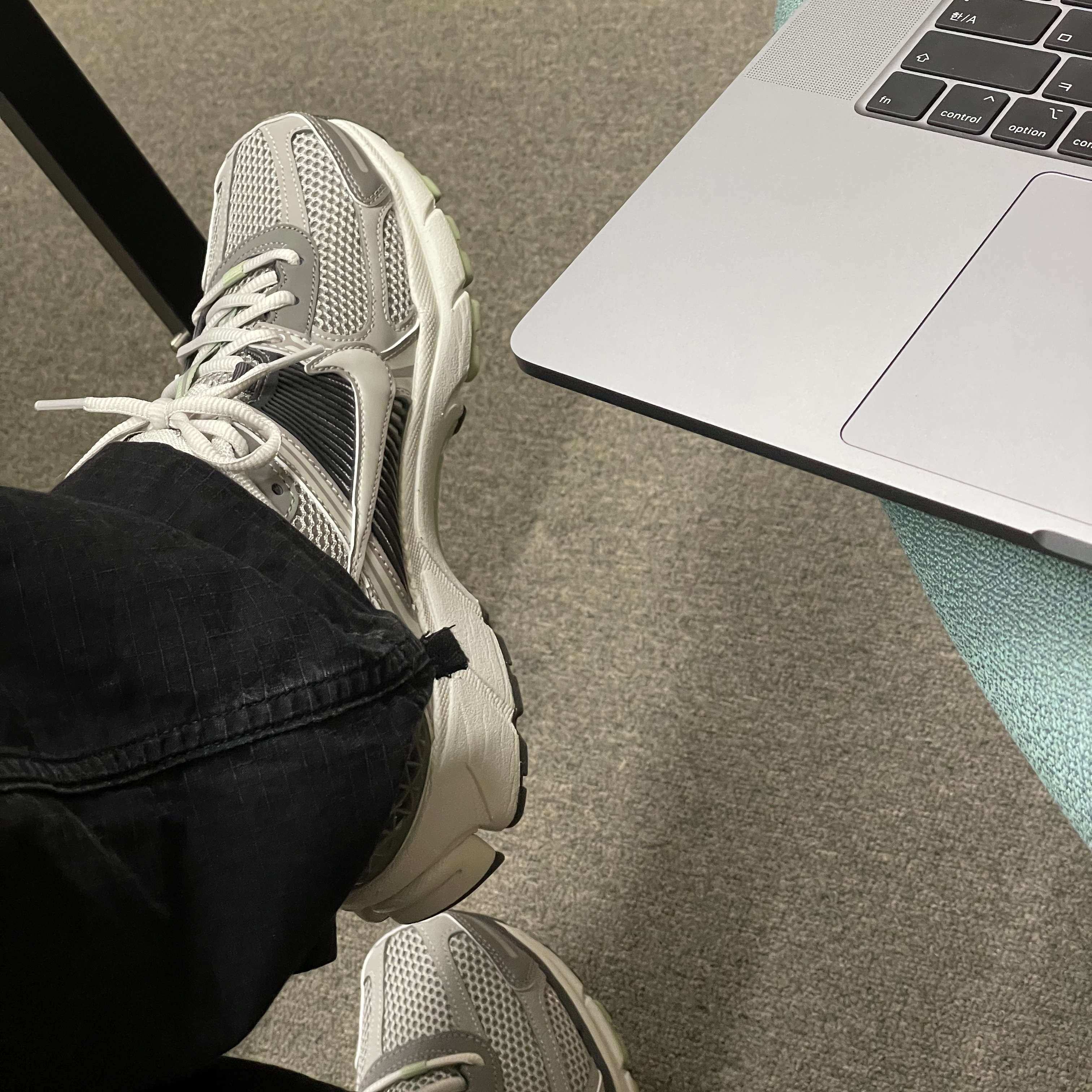 (W) Nike Zoom Vomero 5 Cobblestone and Flat Pewter 착용 스타일